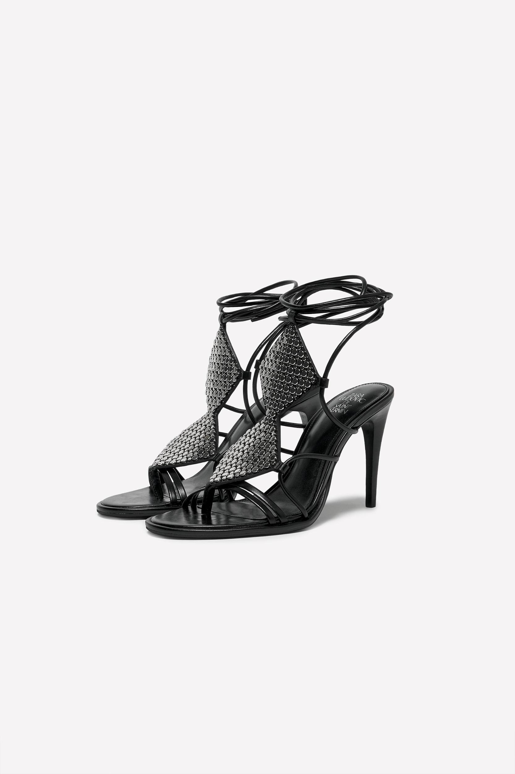 LEATHER STRAPPY STUDDED SANDALS LUDOVIC DE SAINT SERNIN x ZARA Product Image