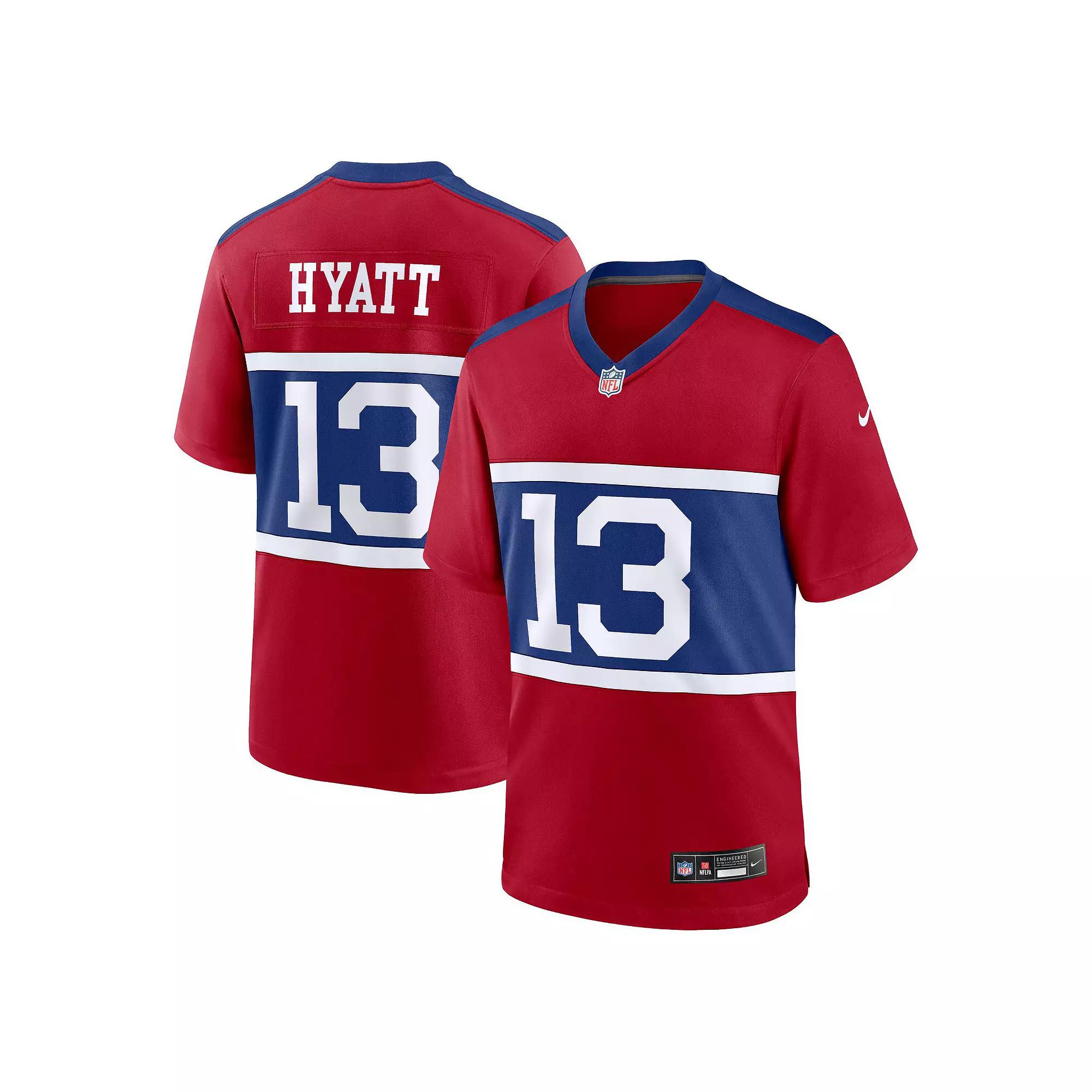 Men's Nike Jalin Hyatt Century Red New York Giants Alternate Player Game Jersey,  Product Image