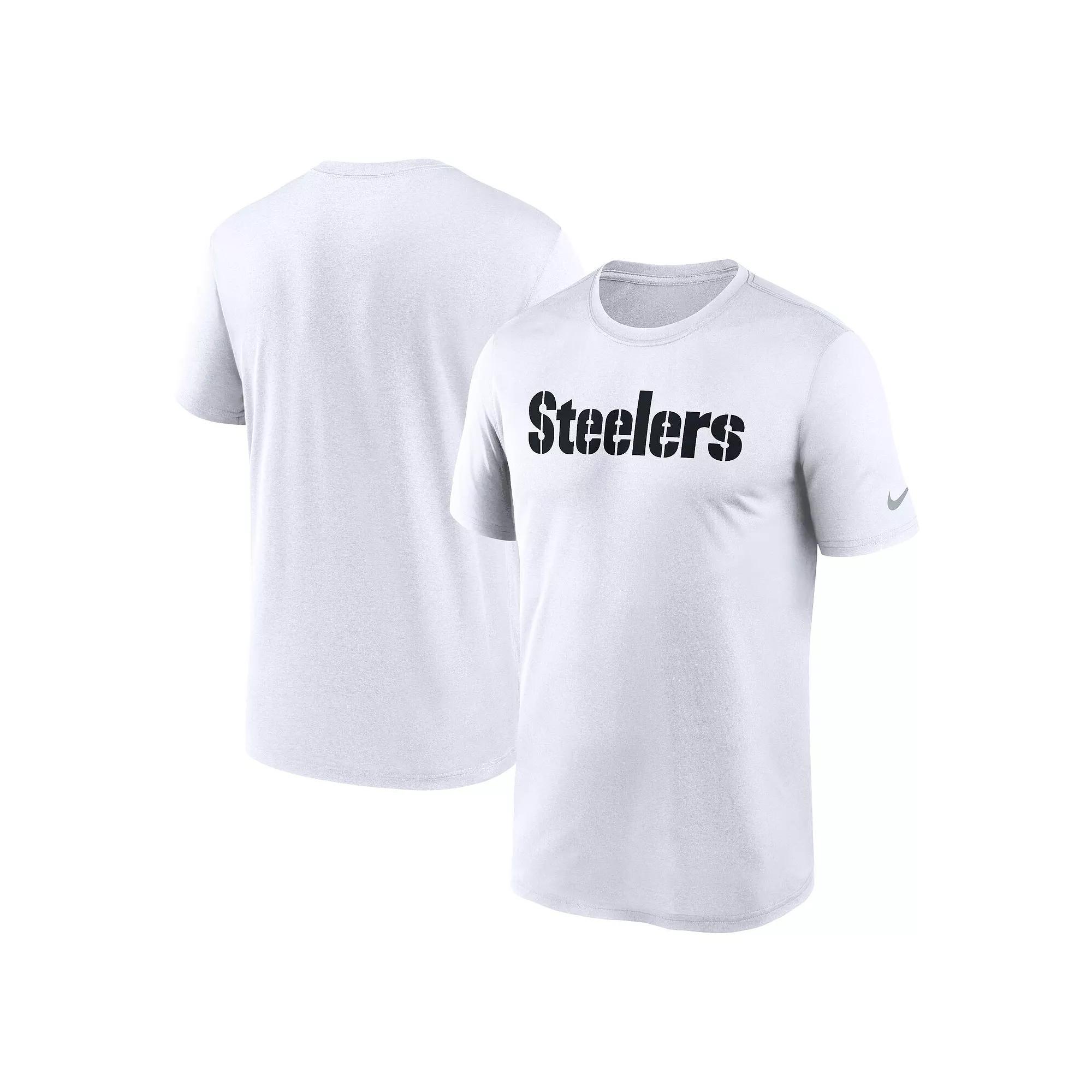 Men's Nike White Pittsburgh Steelers Primetime Legend Wordmark Performance T-Shirt,  Product Image