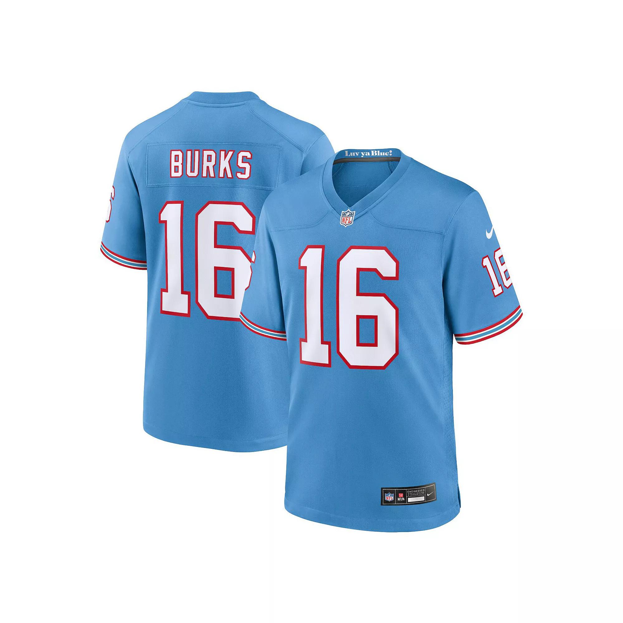Men's Nike Treylon Burks Light Blue Tennessee Titans Oilers Throwback Alternate Game Player Jersey,  Product Image