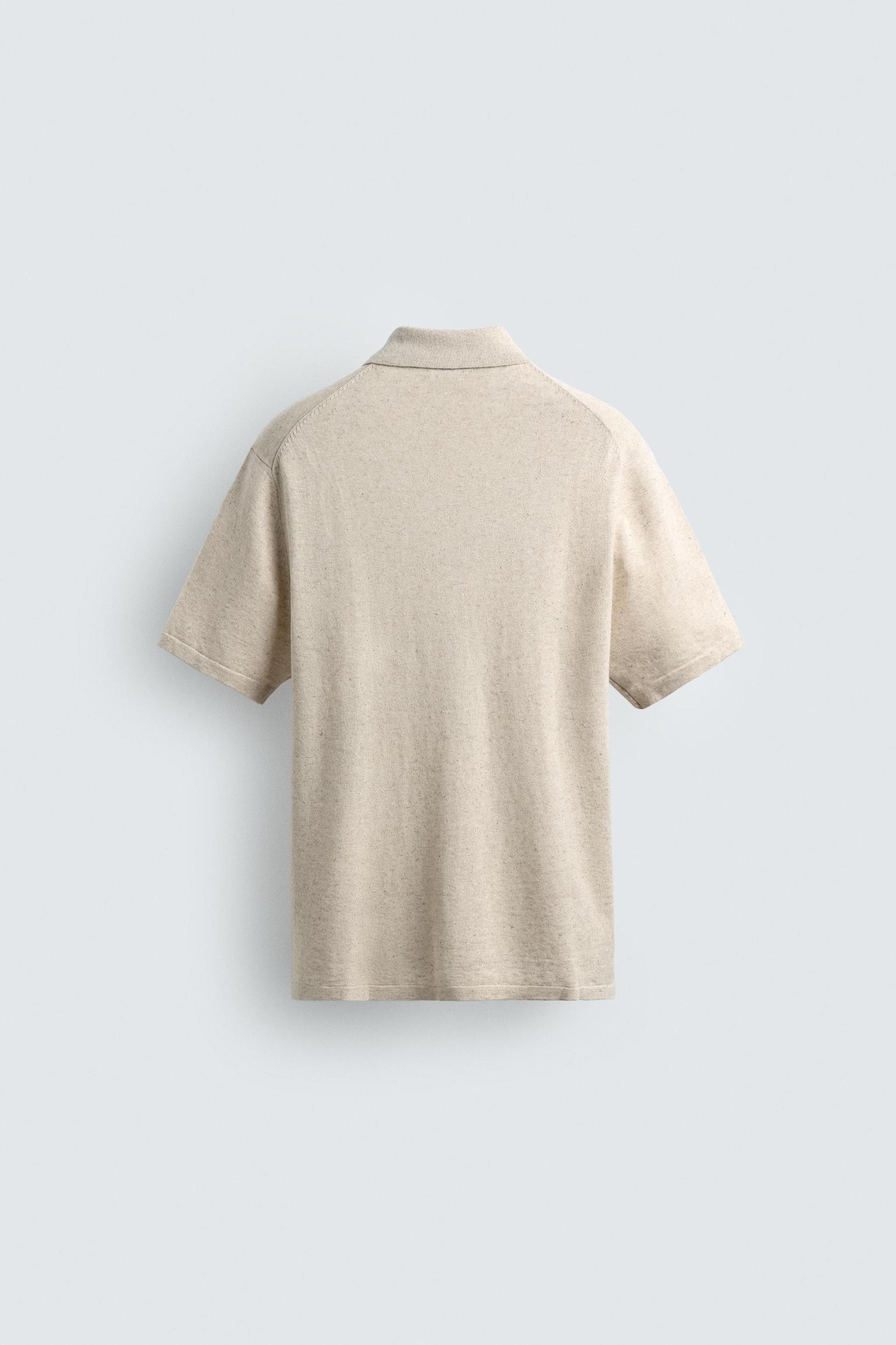 COTTON LINEN BLEND KNIT SHIRT Product Image