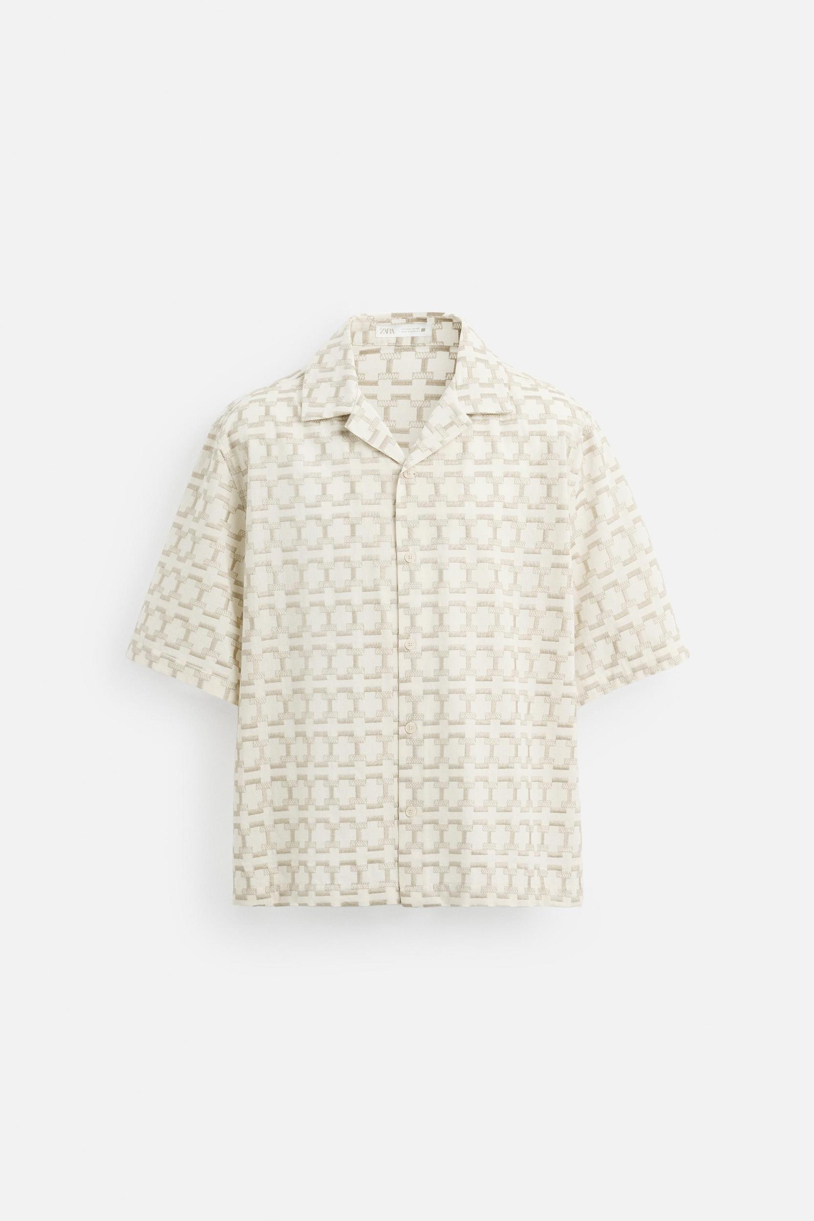 GEOMETRIC EMBROIDERED SHIRT Product Image