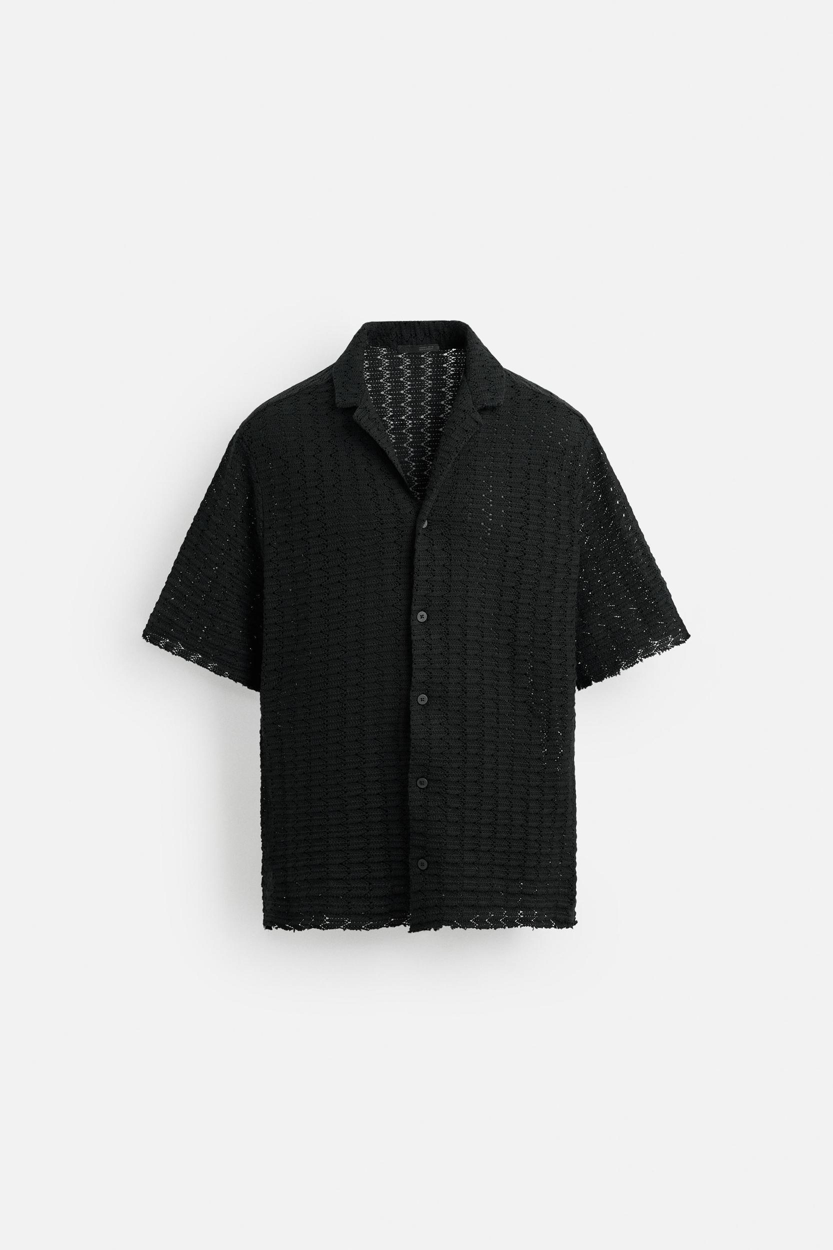TEXTURED WEAVE KNIT SHIRT Product Image