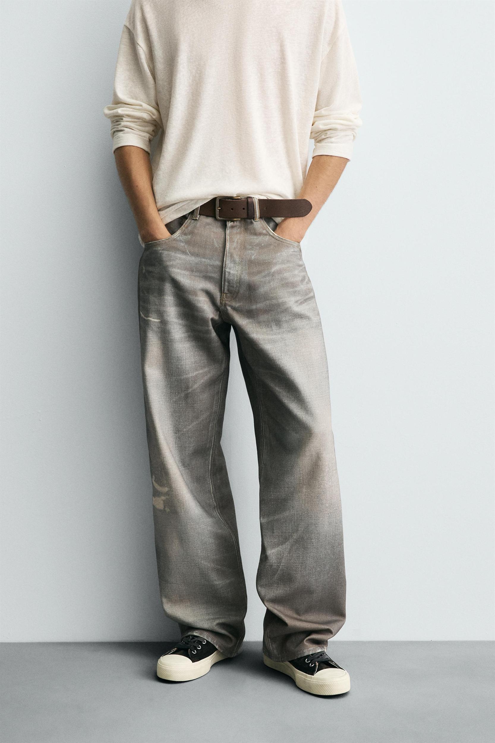 PRINTED BAGGY FIT JEANS Product Image