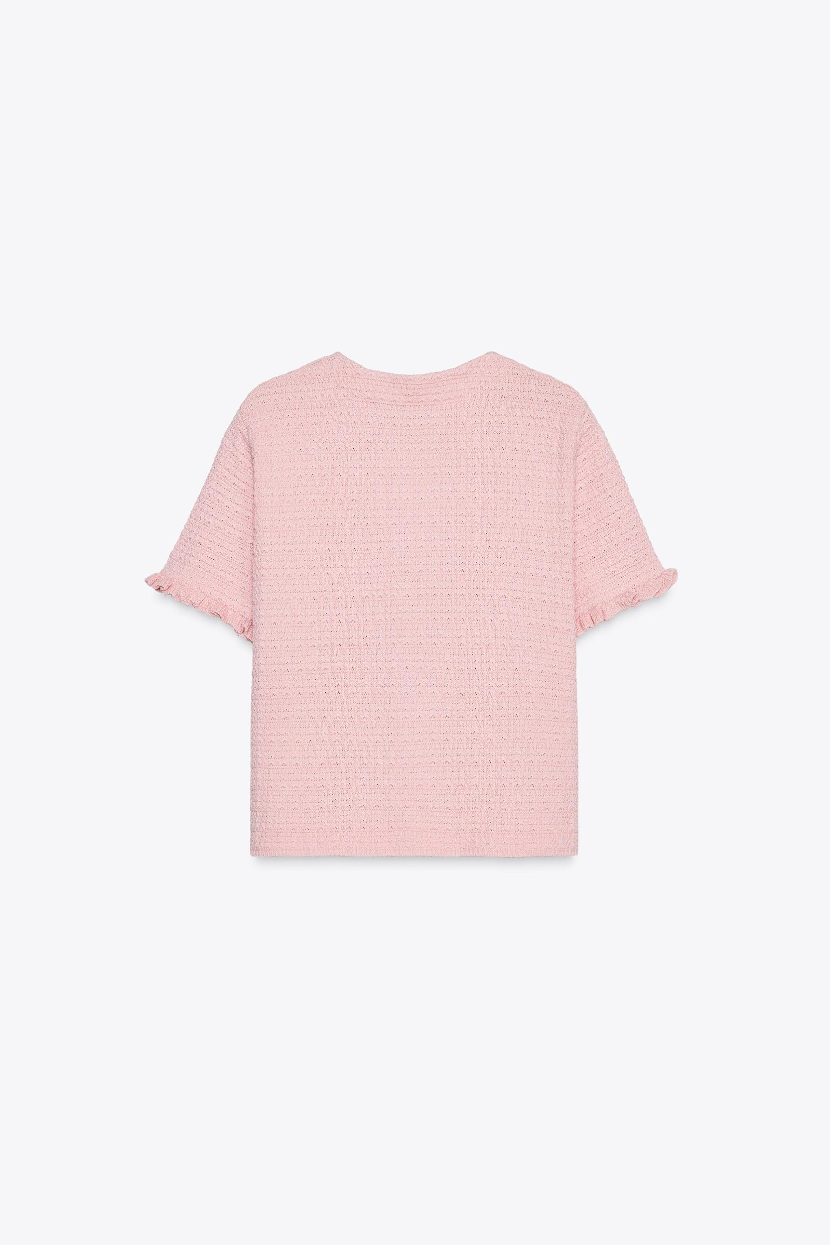 RUFFLED KNIT CARDIGAN Product Image