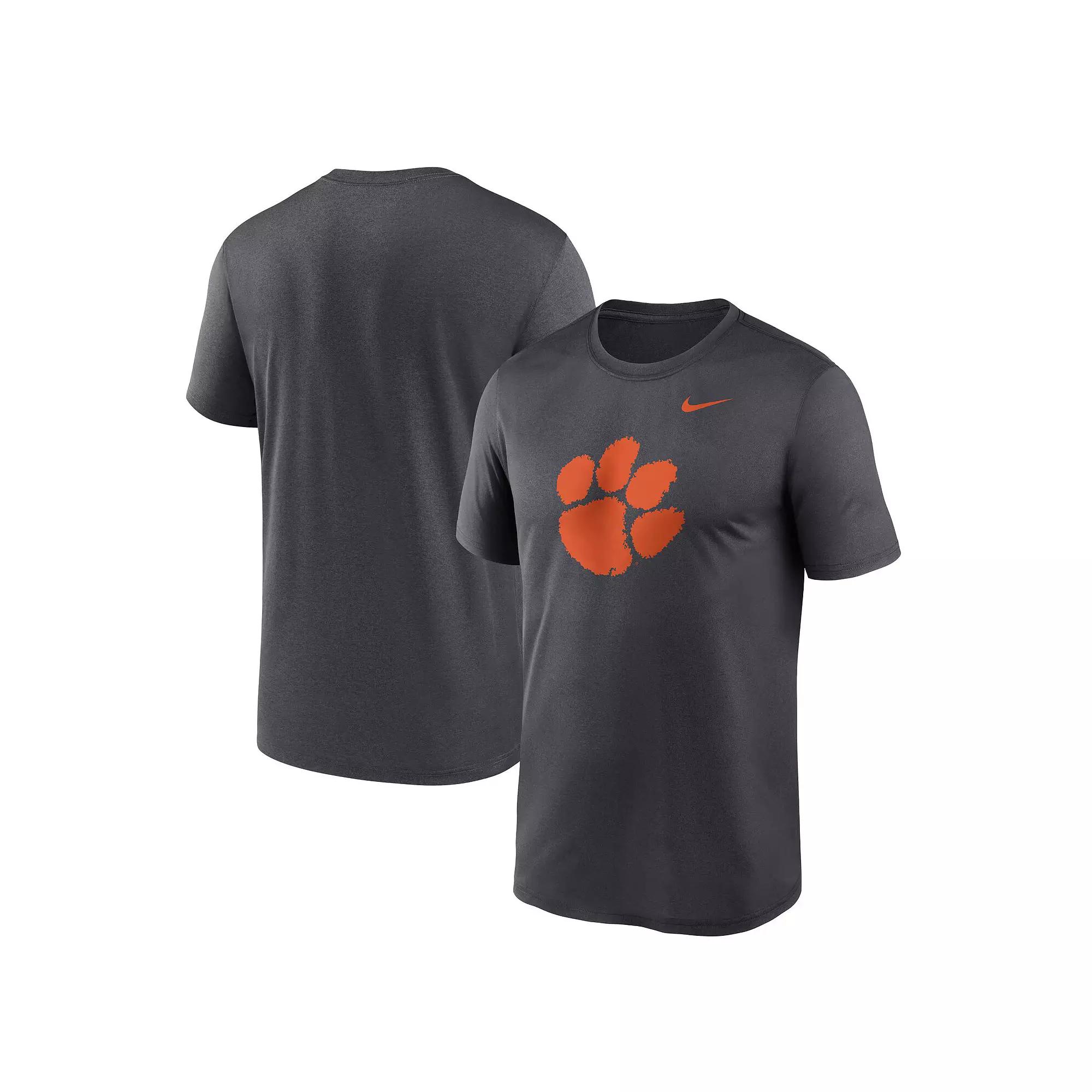 Men's Nike Anthracite Clemson Tigers Primetime Legend Logo T-Shirt, Size: 2XL, Grey Product Image