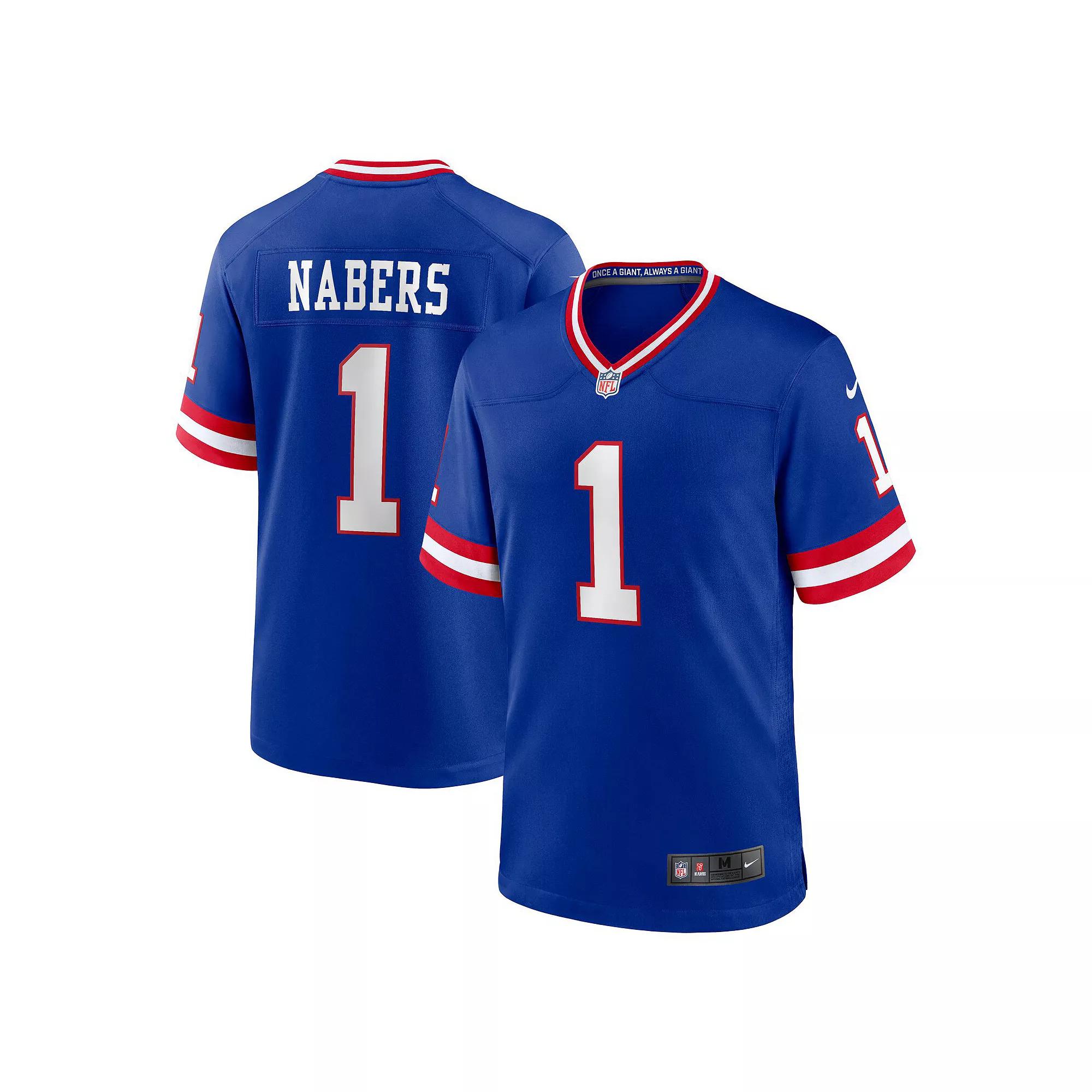 Men's Nike Malik Nabers Royal New York Giants 2nd Alternate Game Jersey,  Product Image