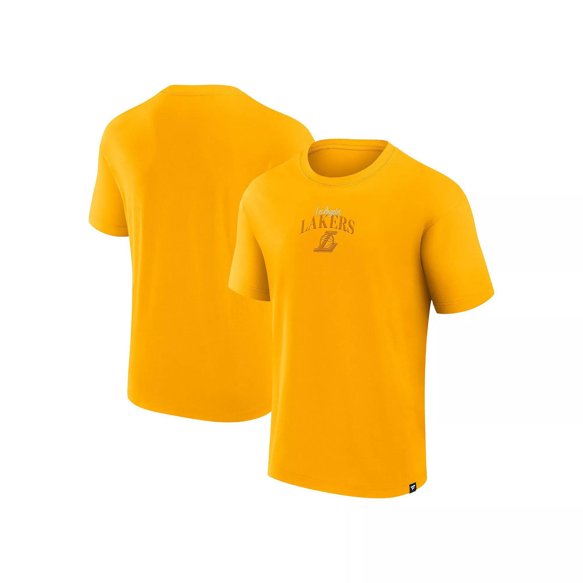 Men's Fanatics  Gold Los Angeles Lakers Full Court Press T-Shirt, Size: Small Product Image
