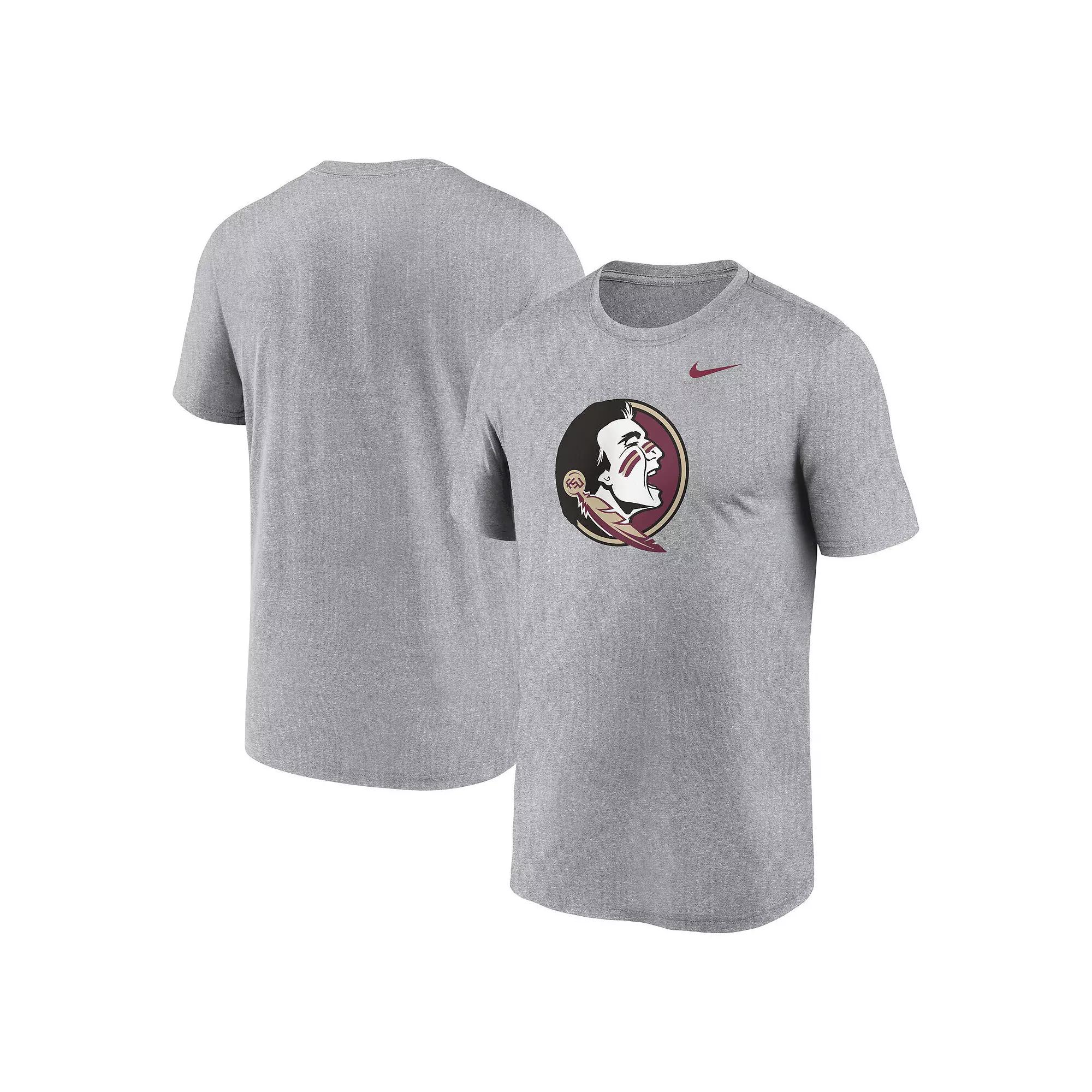 Men's Nike Heather Gray Florida State Seminoles Primetime Legend Logo T-Shirt,  Product Image