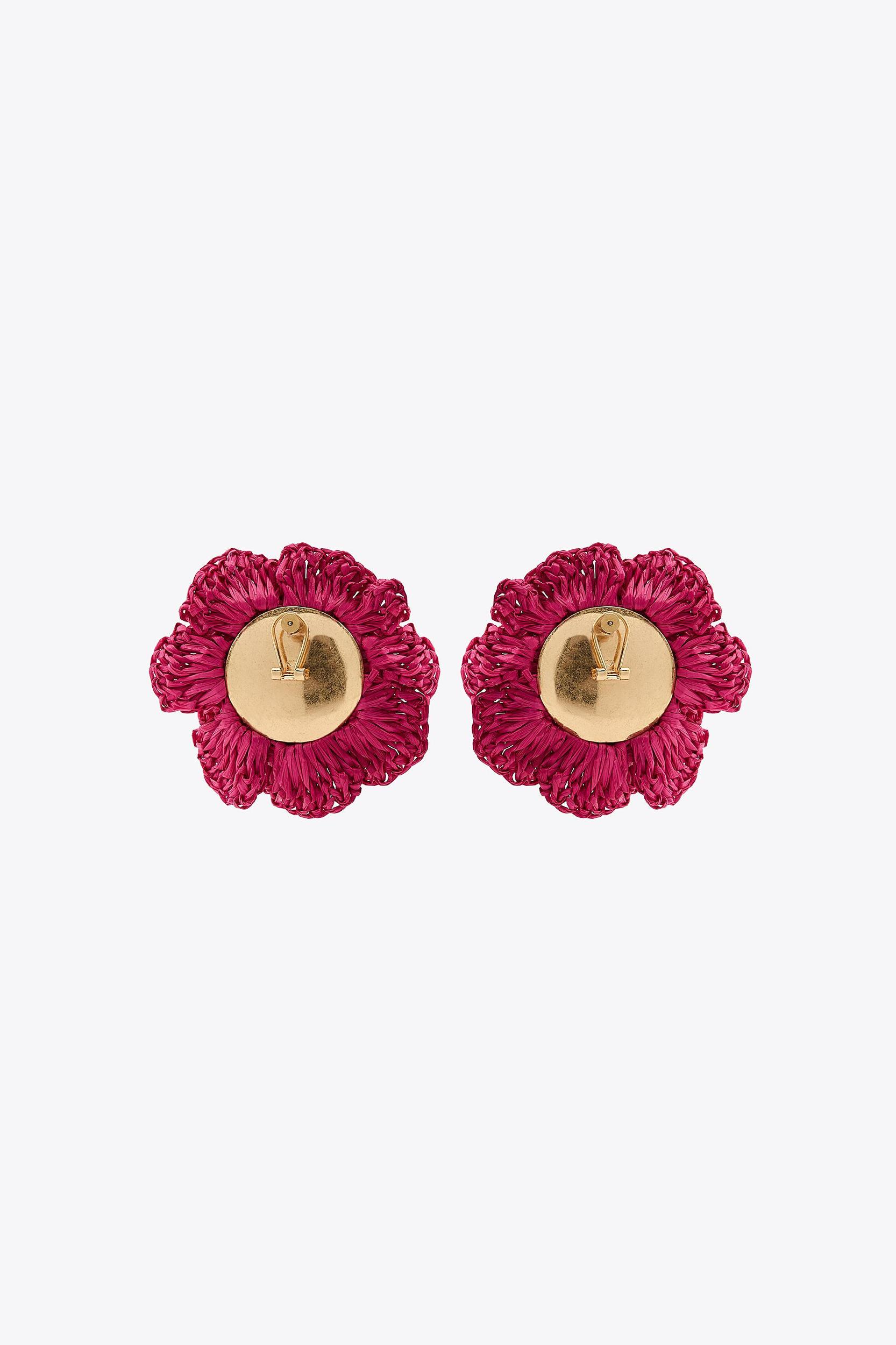 RAFFIA FLOWER SPARKLE EARRINGS Product Image