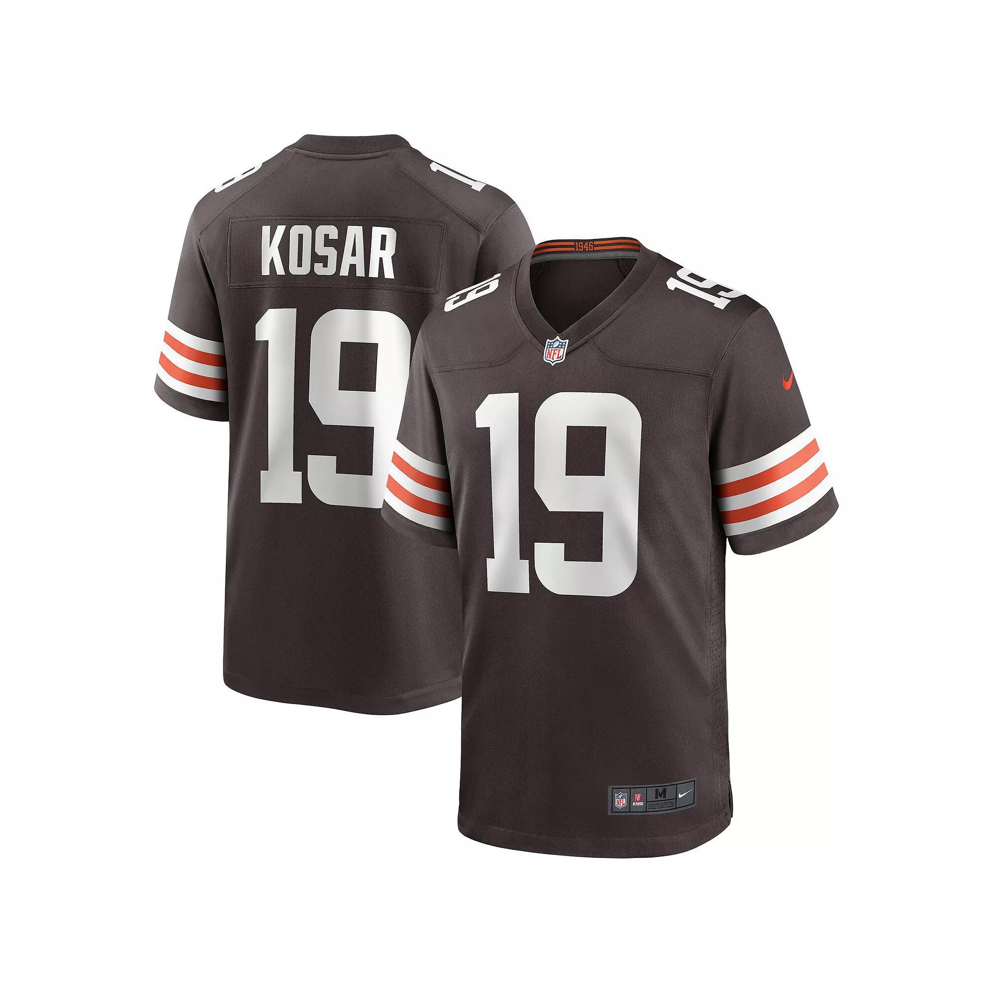 Men's Nike Bernie Kosar Brown Cleveland Browns Game Retired Player Jersey, Size: Large Product Image