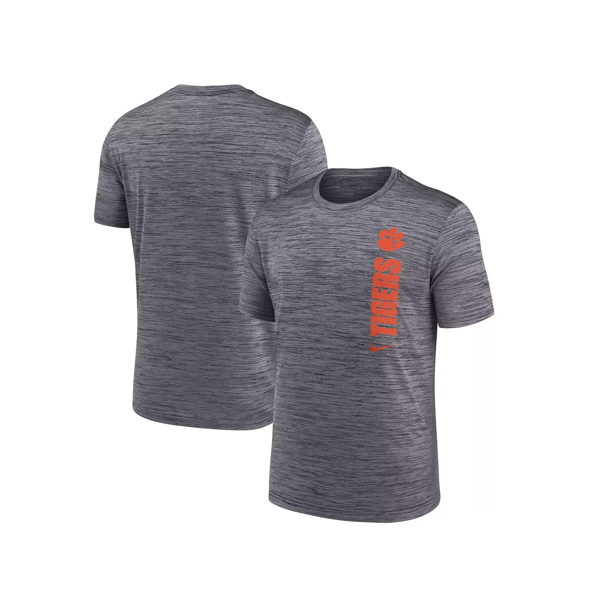 Men's Nike Gray Clemson Tigers 2024 Sideline Velocity Performance T-Shirt,  Product Image