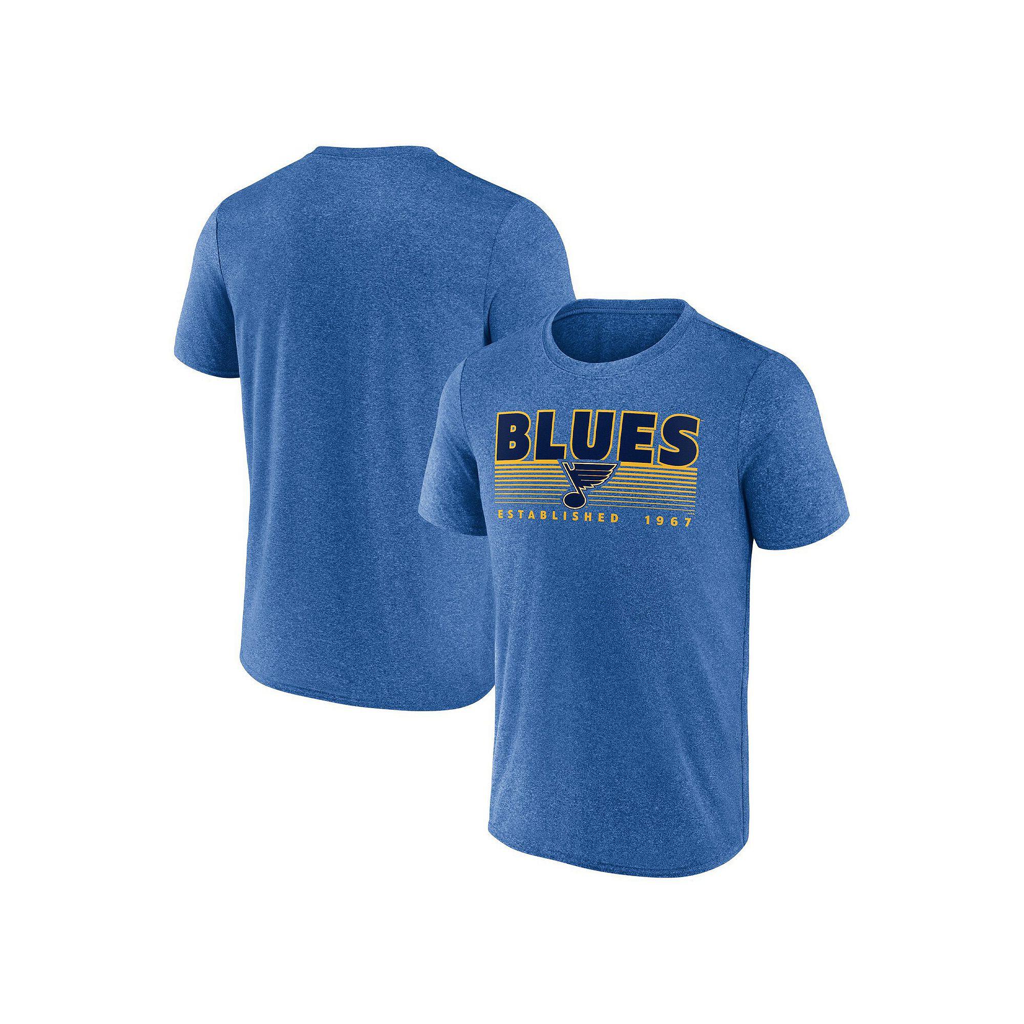 Men's Fanatics Branded Heathered Blue St. Louis Blues Prodigy Performance T-Shirt,  Product Image
