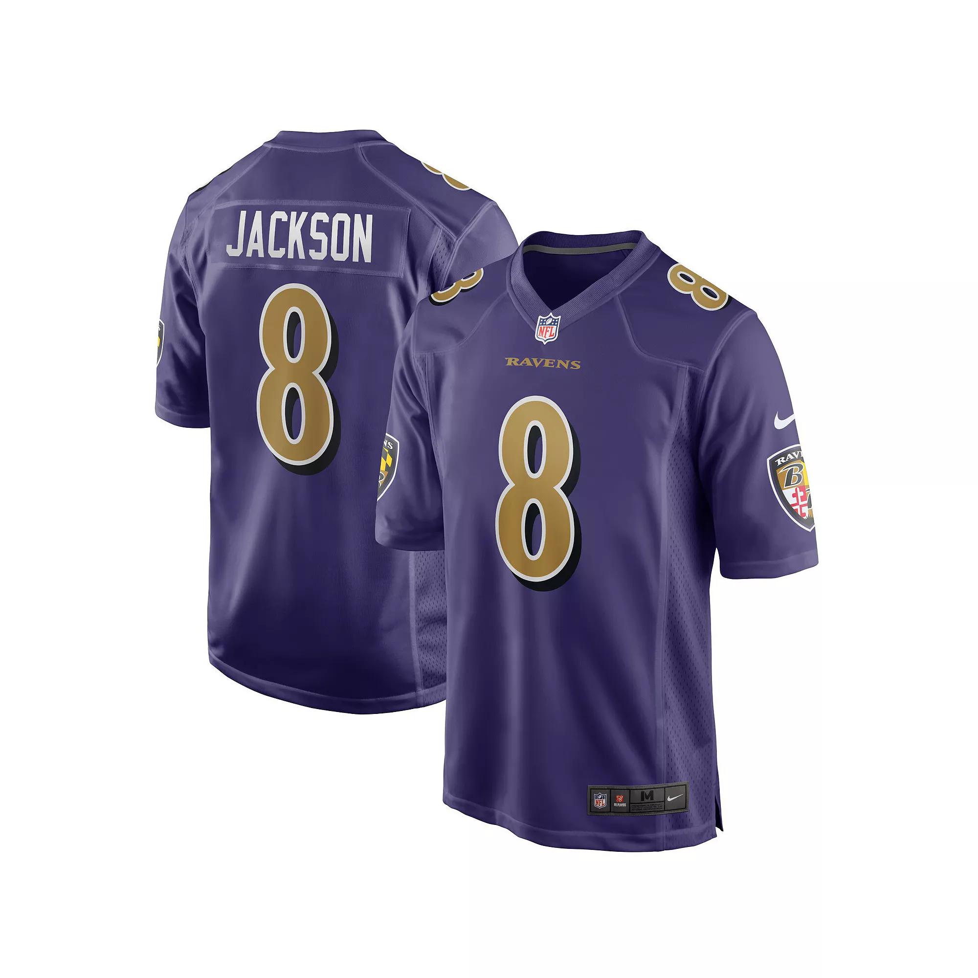 Nike Mens NFL Baltimore Ravens (Lamar Jackson) Game Football Jersey | 67NMBR2A8GF-2LA Product Image