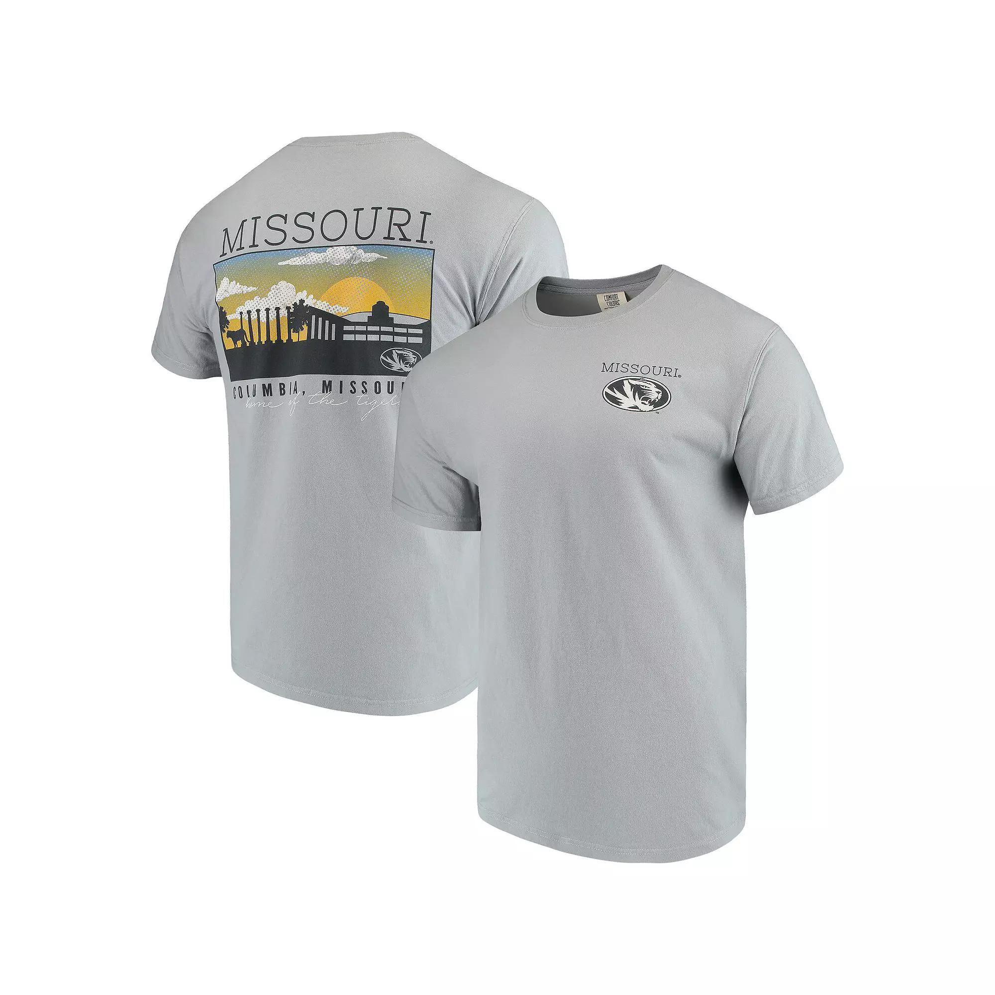 Men's Gray Missouri Tigers Comfort Colors Campus Scenery T-Shirt,  Product Image