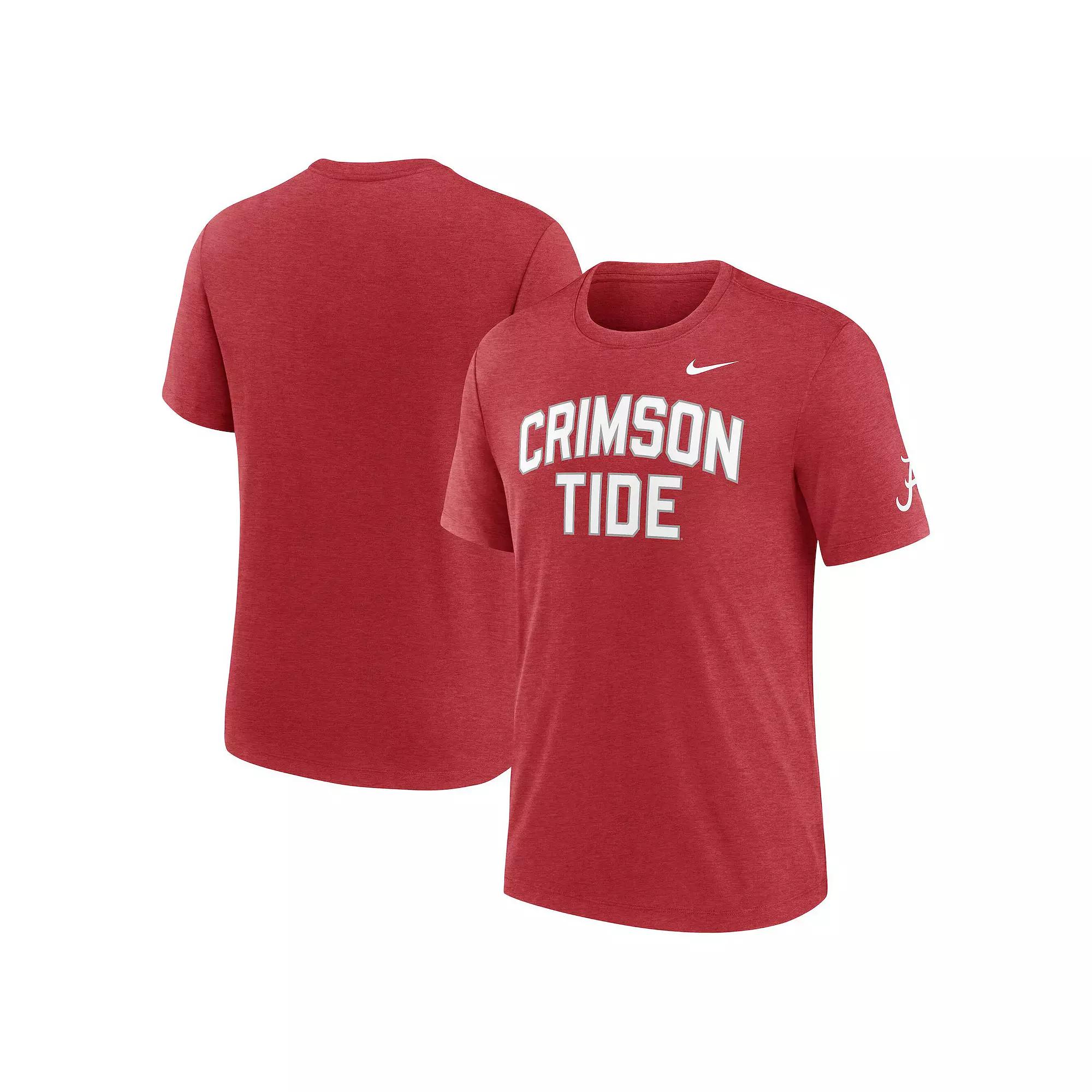 Men's Nike Heathered Blue/Heathered Black Carolina Panthers Color Block Team Name T-Shirt,  Product Image