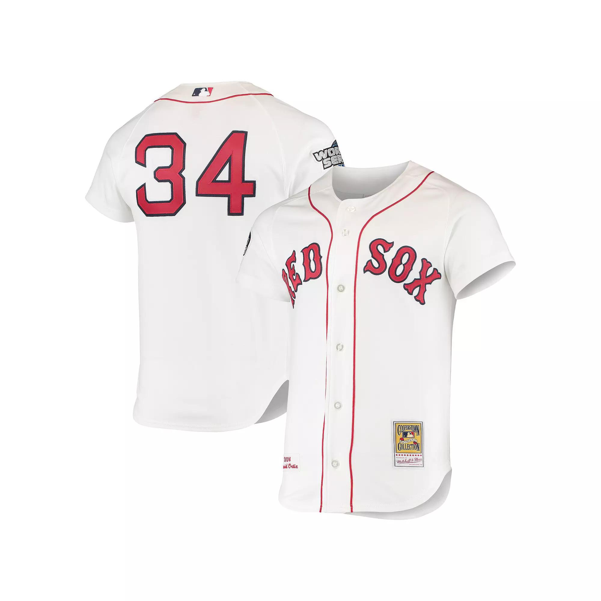 Men's Mitchell & Ness David Ortiz White Boston Red Sox 2004 Cooperstown Collection Home Authentic Jersey,  Product Image
