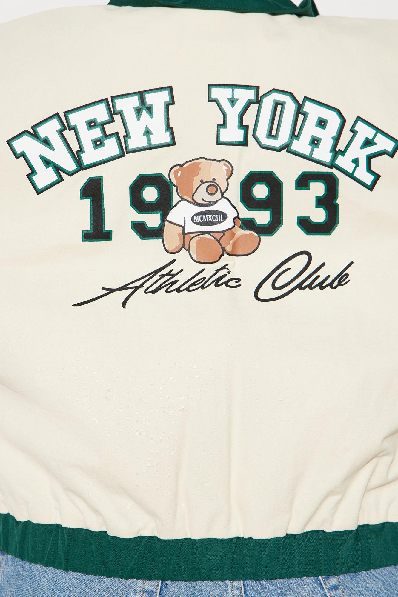 New York Club Varsity Jacket - Green/combo Product Image