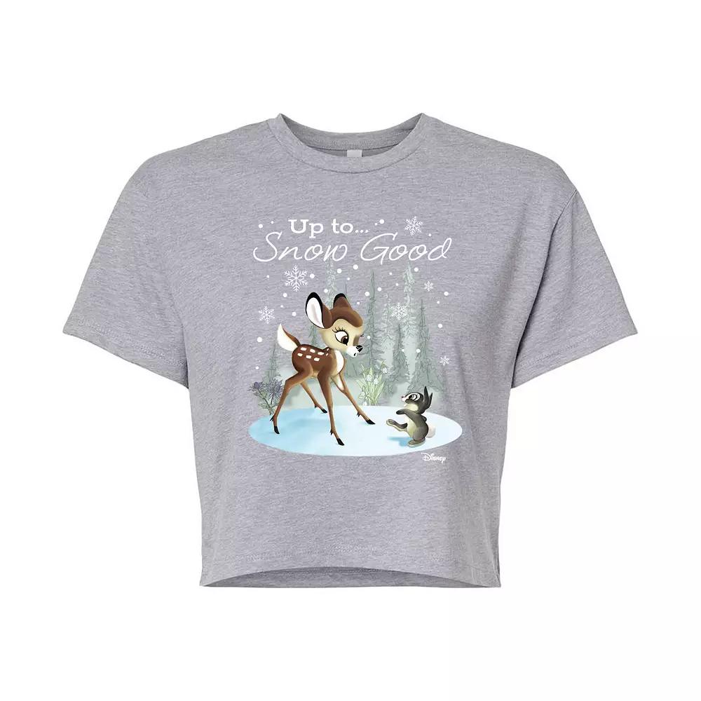 Disney's Bambi Women's Up To Snow Good Cropped Tee, Girl's,  Product Image
