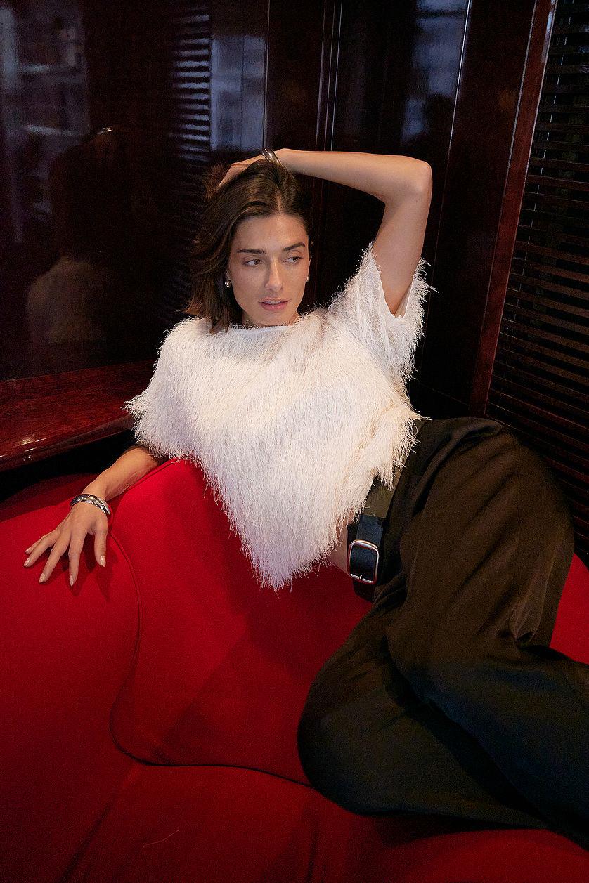 Short Sleeve Fringe Top Product Image