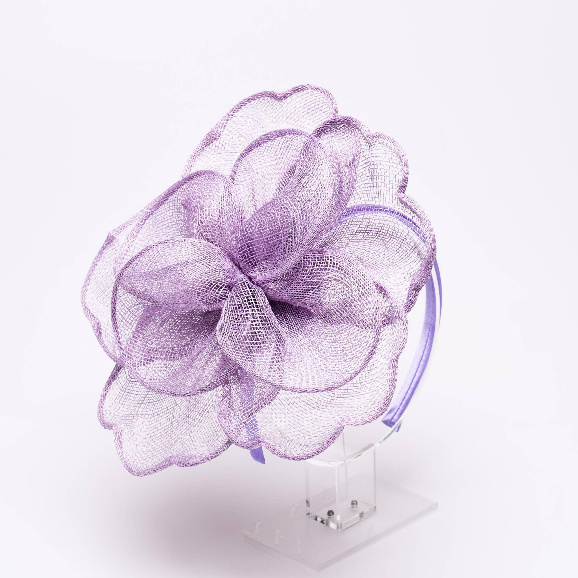 Sinamay Peony Pedal Narrow Headband Fascinator Product Image