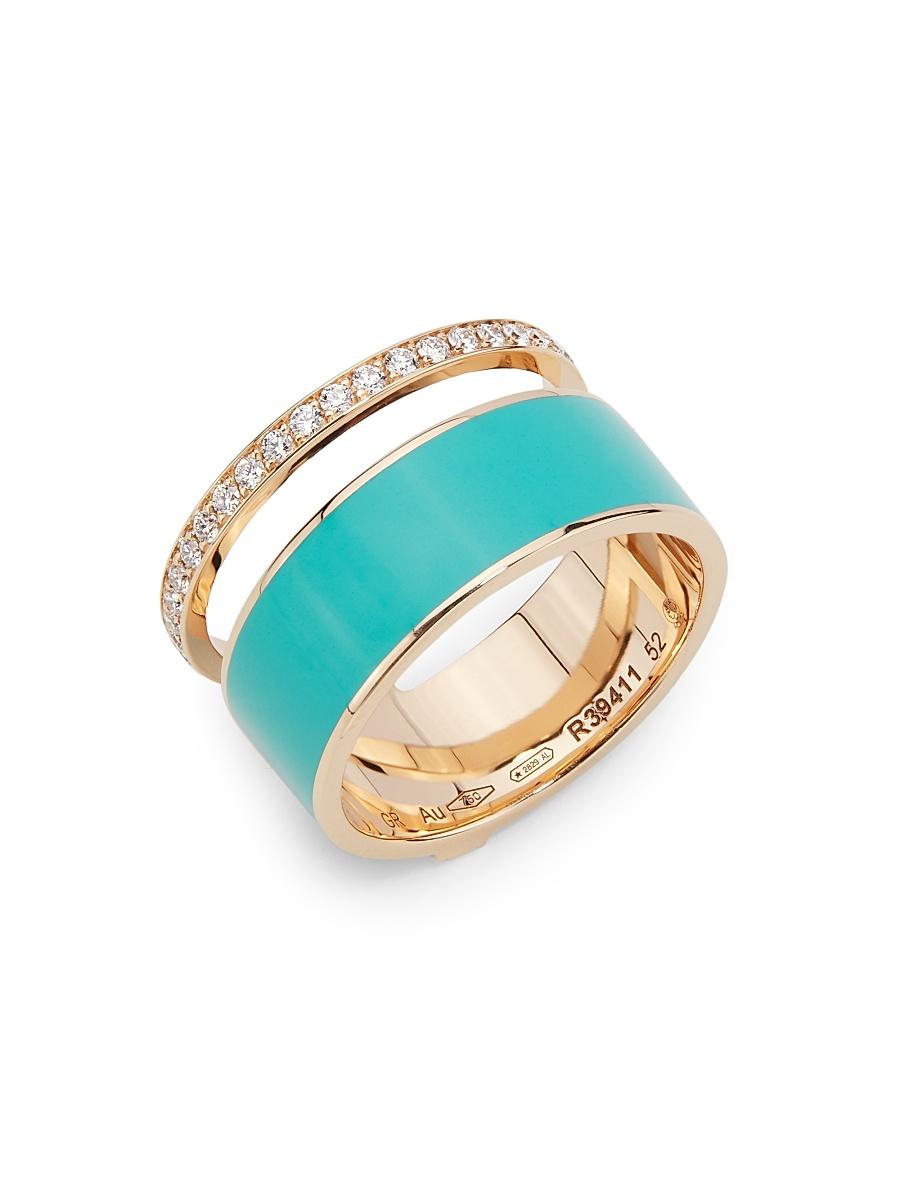 Womens Berbere Chromatic 18K Rose Gold, Laquer & 0.34 TCW Diamond Ring Product Image