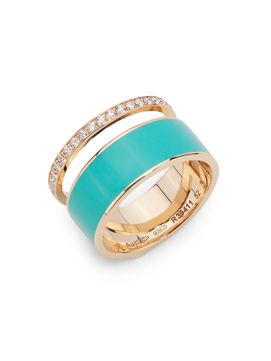 Womens Berbere Chromatic 18K Rose Gold, Laquer & 0.34 TCW Diamond Ring Product Image