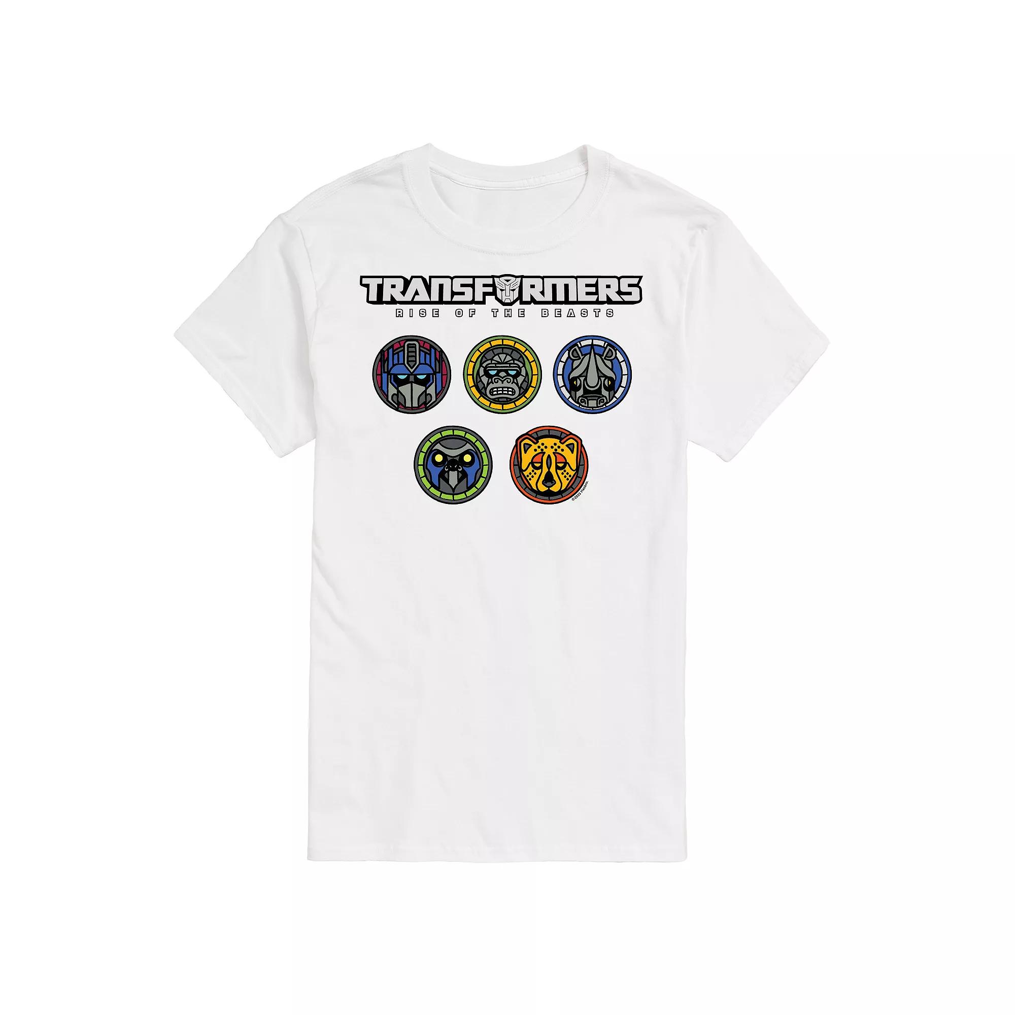 Men's Transformers Logo With Badges Graphic Tee,  Product Image