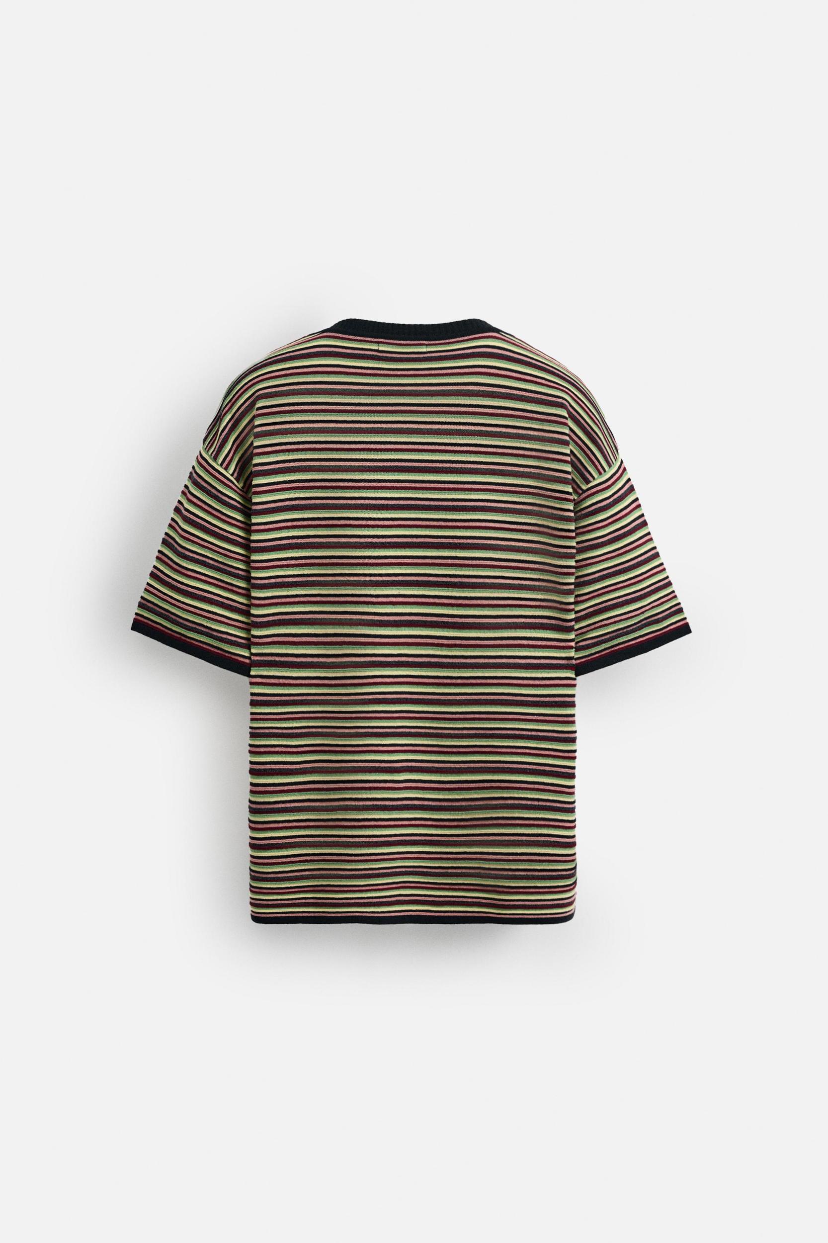 STRIPED KNIT T-SHIRT Product Image