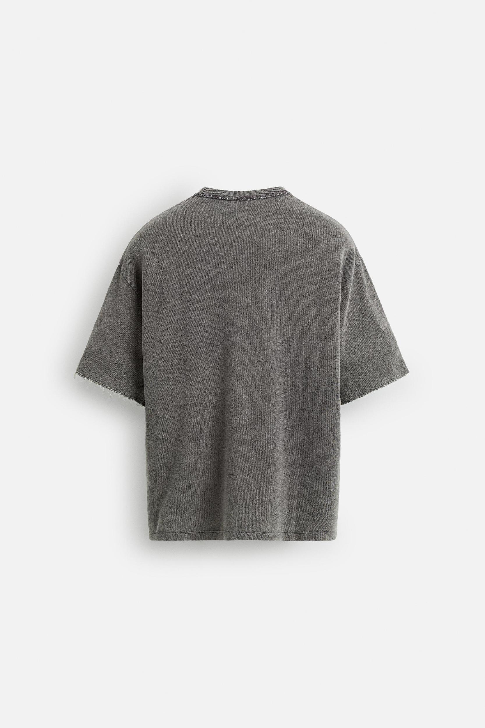 WASHED PRINT KNIT T-SHIRT Product Image