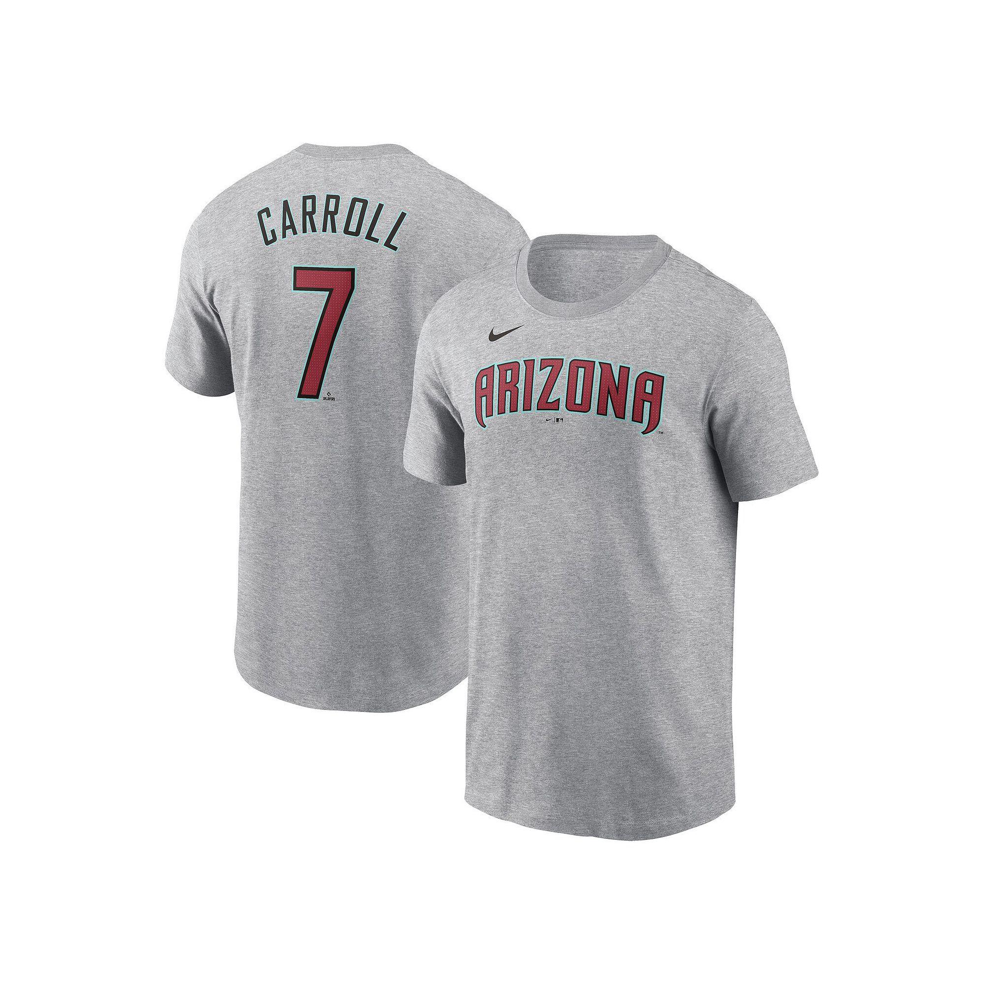 Men's Nike Corbin Carroll Heather Gray Arizona Diamondbacks Fuse Name & Number T-Shirt, Size: Large, Grey Product Image