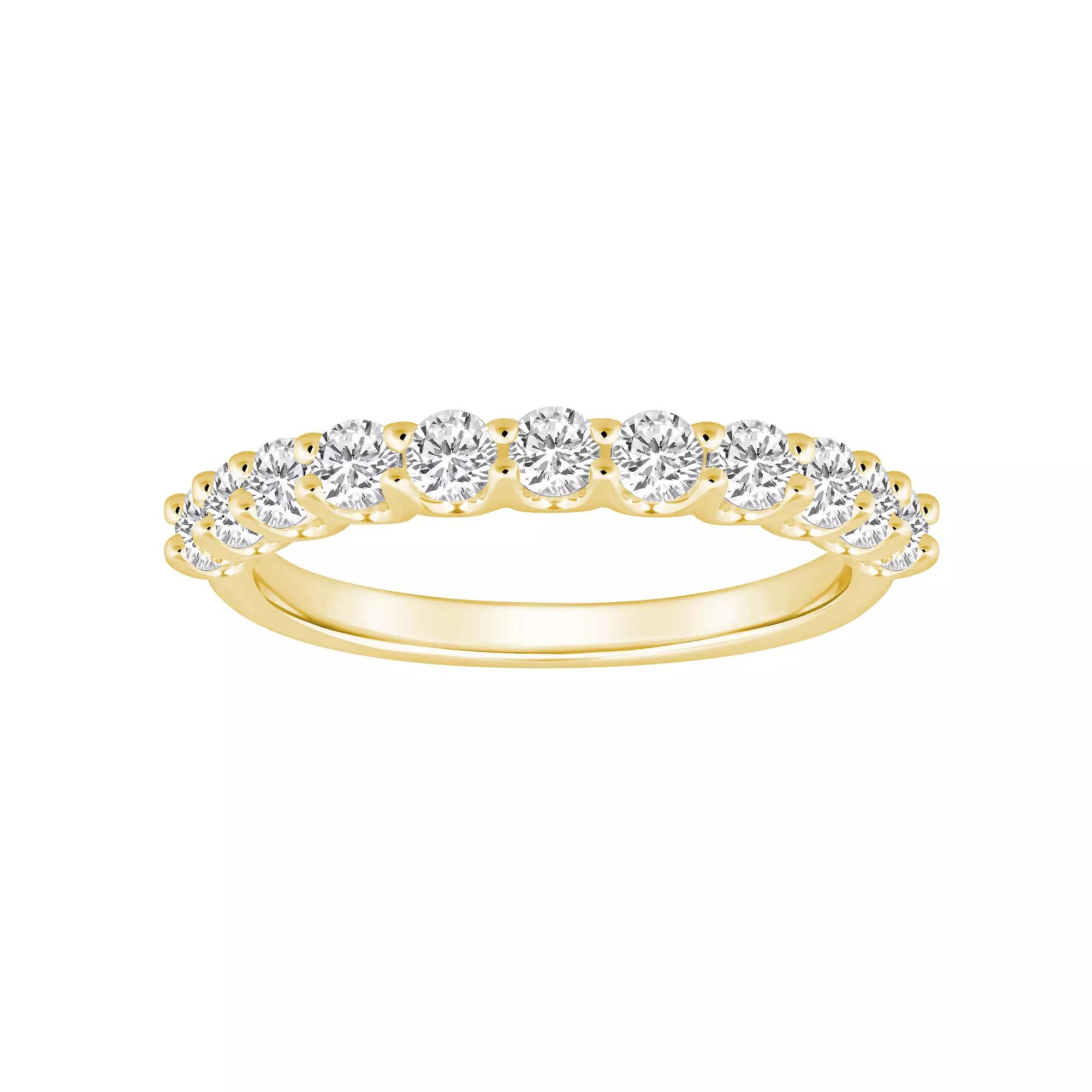 Alyson Layne 14k Gold 3/4 Carat T.W. Diamond 11-Stone Wedding Band, Women's, Size: 6.50, Yellow Product Image