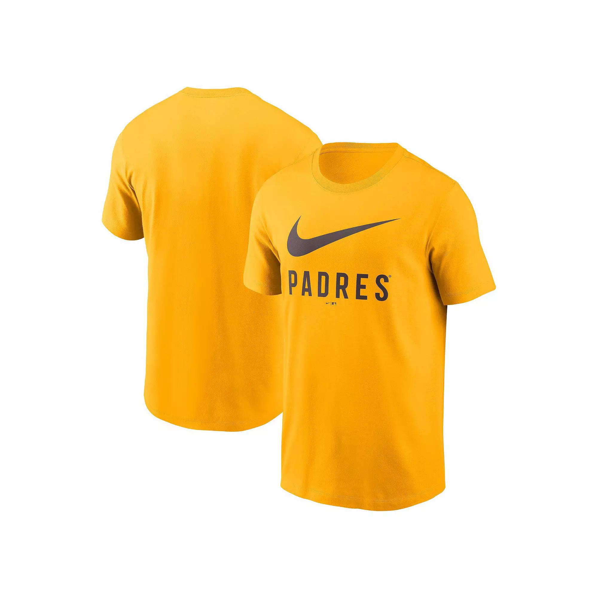 Men's Nike Gold San Diego Padres Swoosh T-Shirt,  Product Image