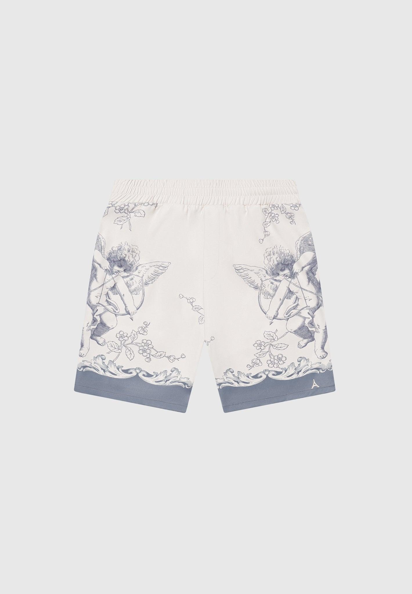 Adrien - Baroque Shorts - Cream/Grey Male Product Image
