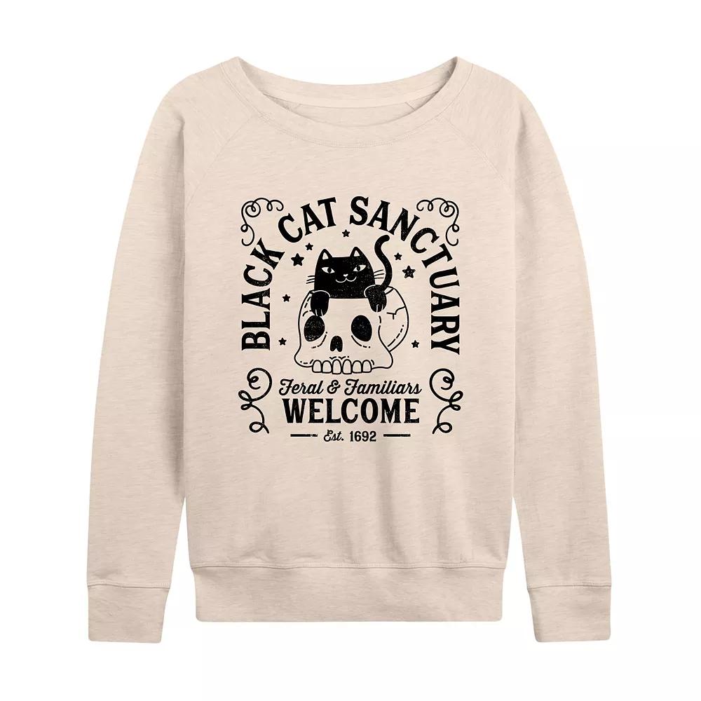 Women's Black Cat Sanctuary French Terry Long Sleeve Tee,  Product Image