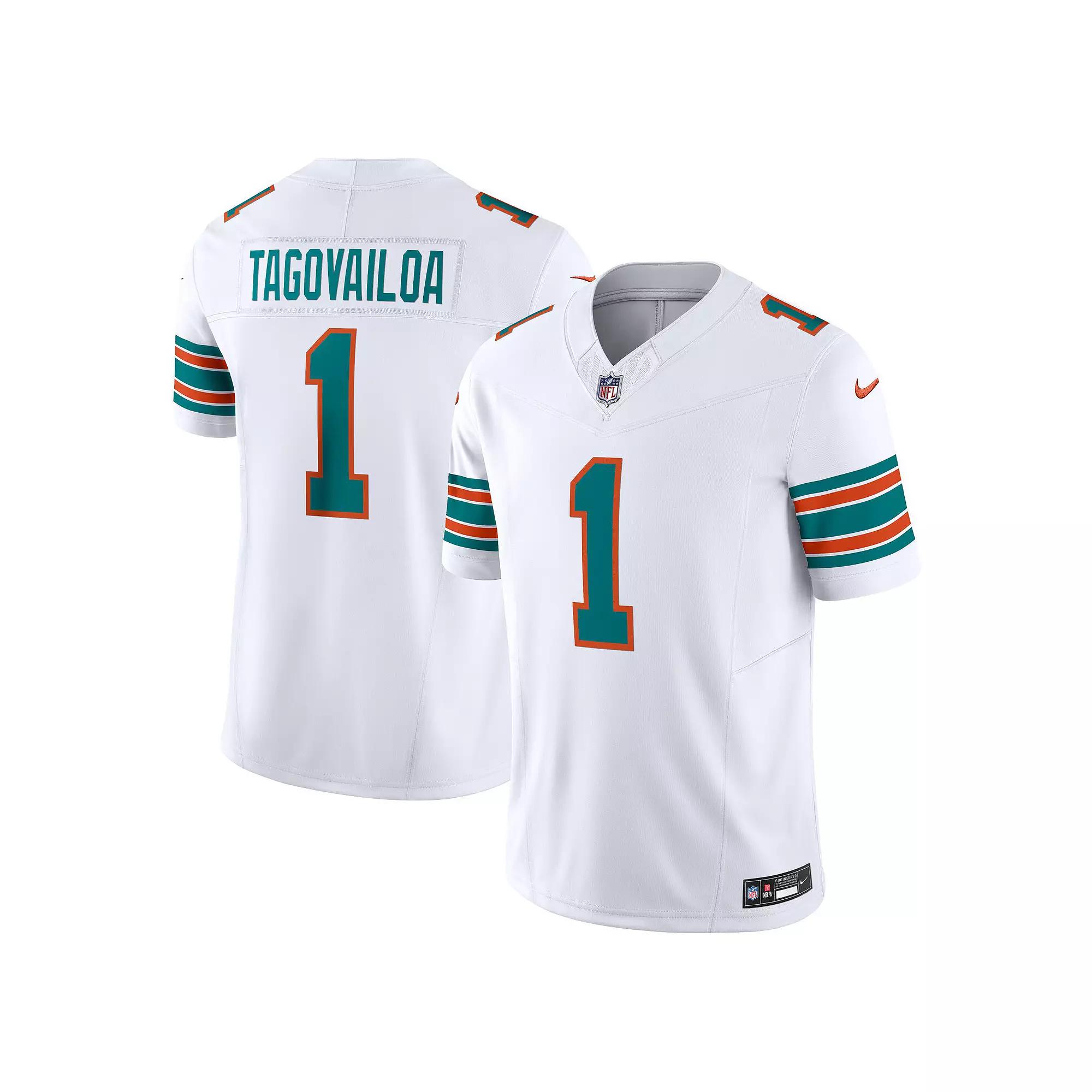 Men's Nike Tua Tagovailoa White Miami Dolphins Vapor F.U.S.E. Limited Jersey,  Product Image
