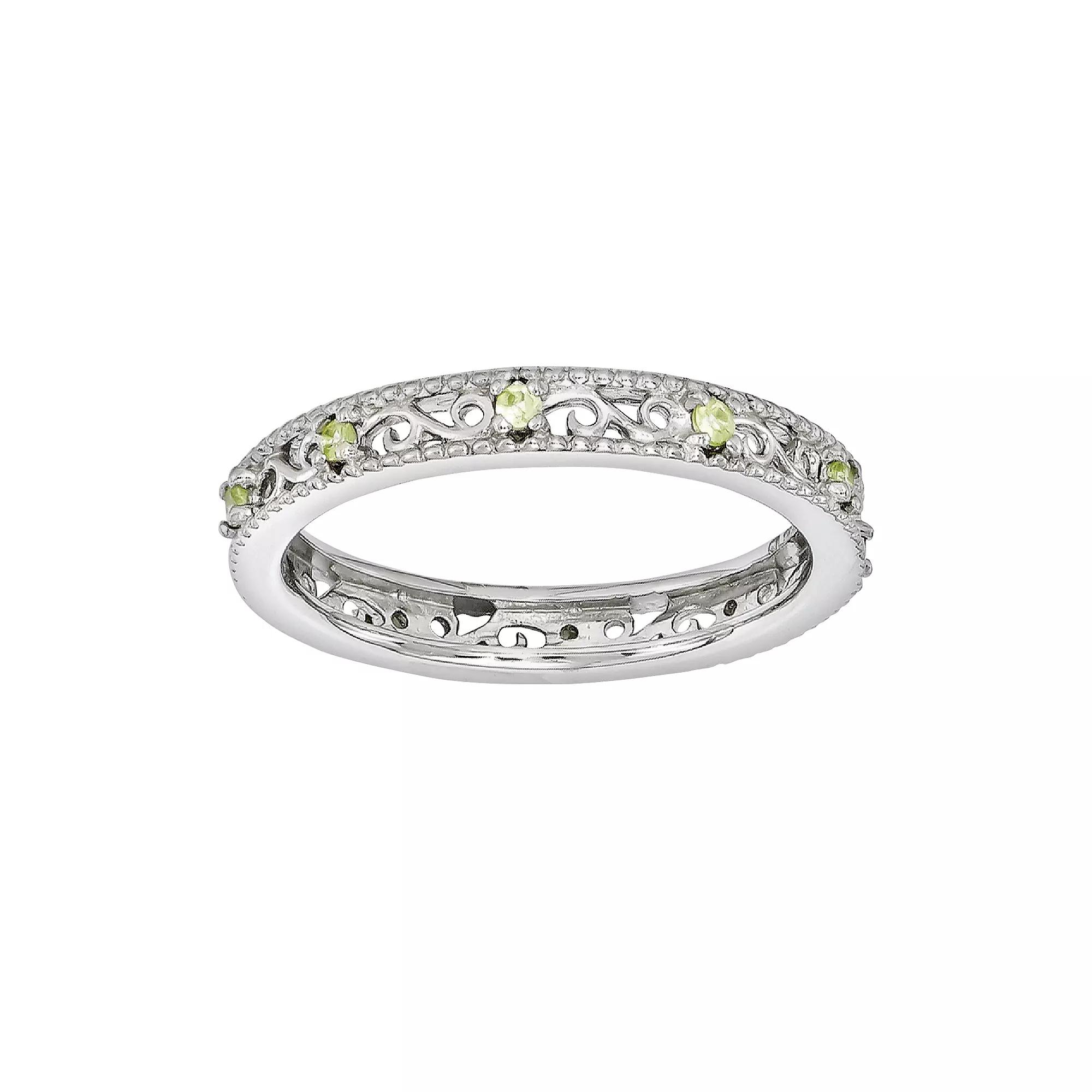 Stacks & Stones Sterling Silver Blue Topaz Stack Ring, Women's,  Product Image