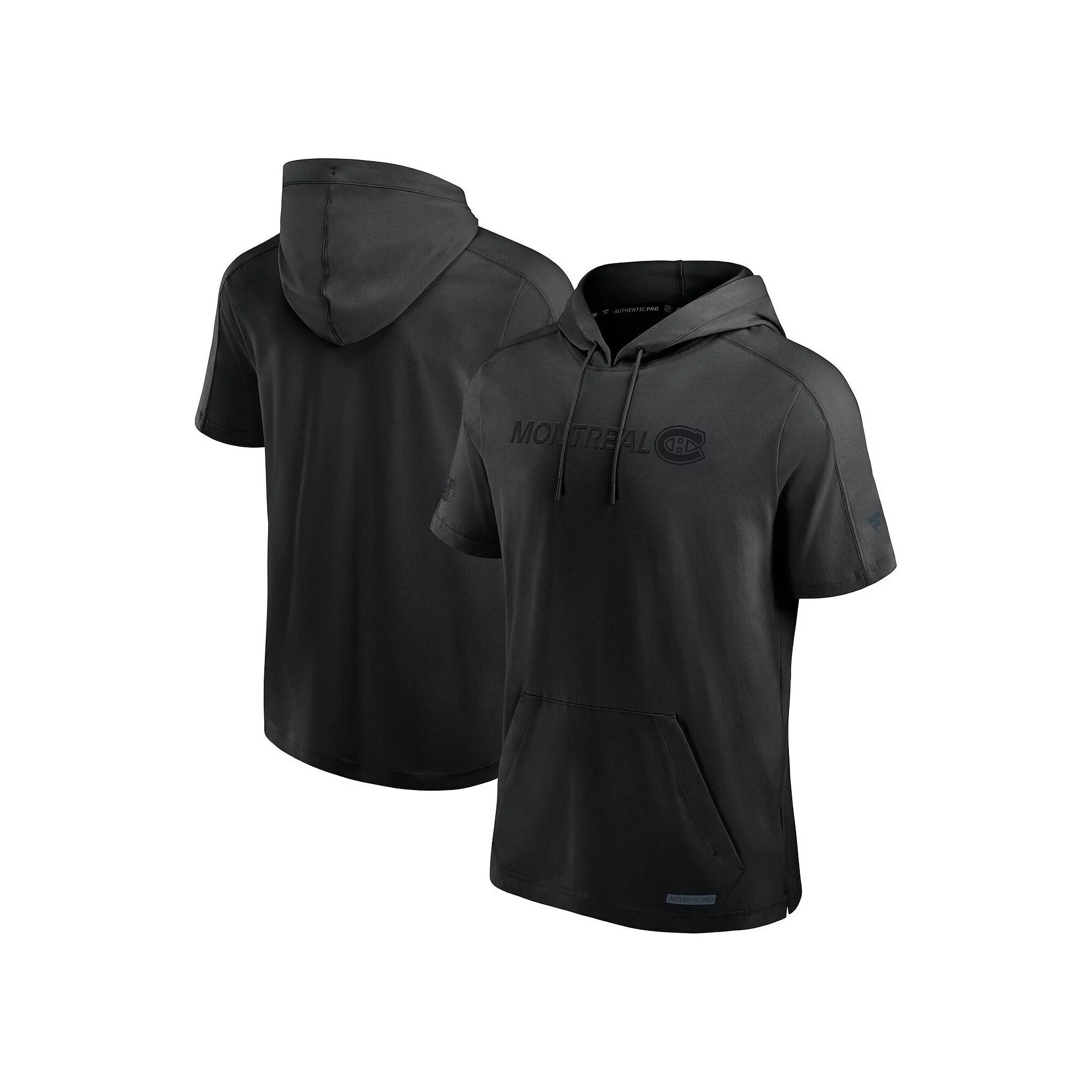 Men's Fanatics Black Philadelphia Flyers Authentic Pro Road Performance Short Sleeve Pullover Hoodie,  Product Image