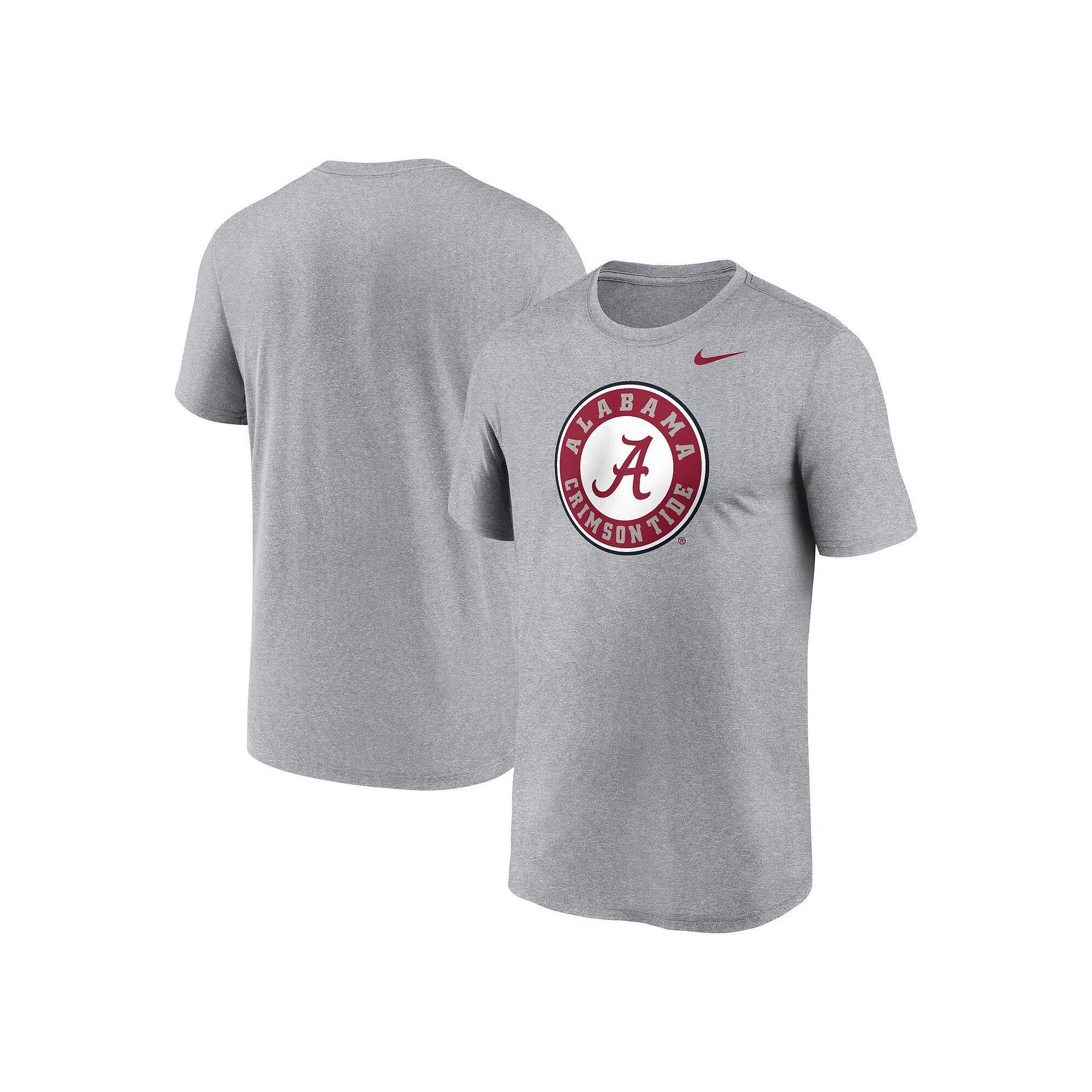 Men's Nike Heather Gray Alabama Crimson Tide Primetime Legend Alternate Logo T-Shirt, Size: Large, Grey Product Image