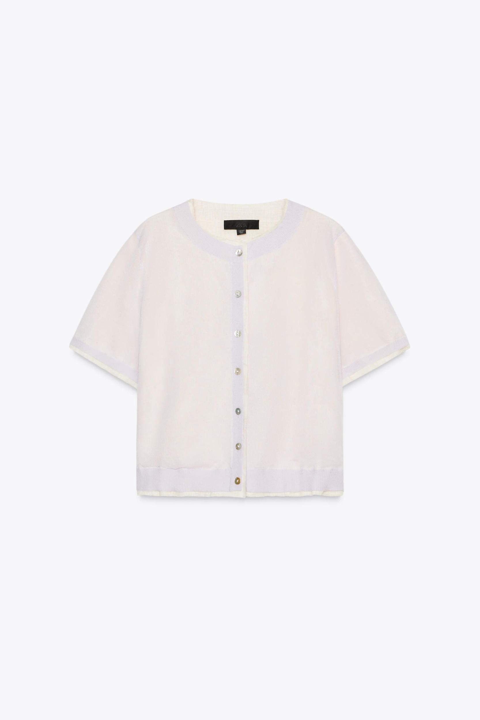 DOUBLE LAYER KNIT JACKET WITH LINEN Product Image