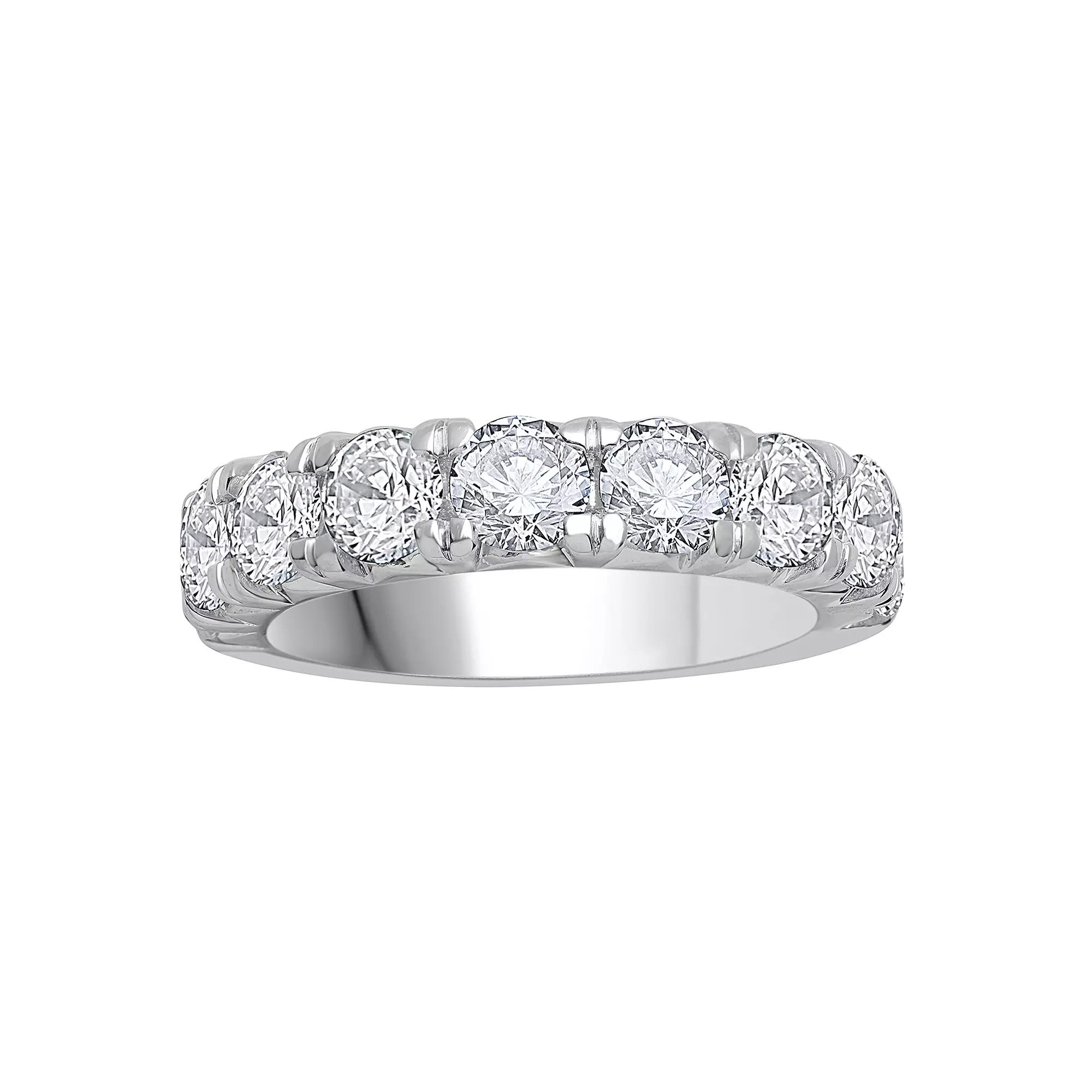 Diamond Medley 14k White Gold 2 9/10 Carat T.W. Lab-Grown Diamond Anniversary Band Ring, Womens 14k Whgold Product Image