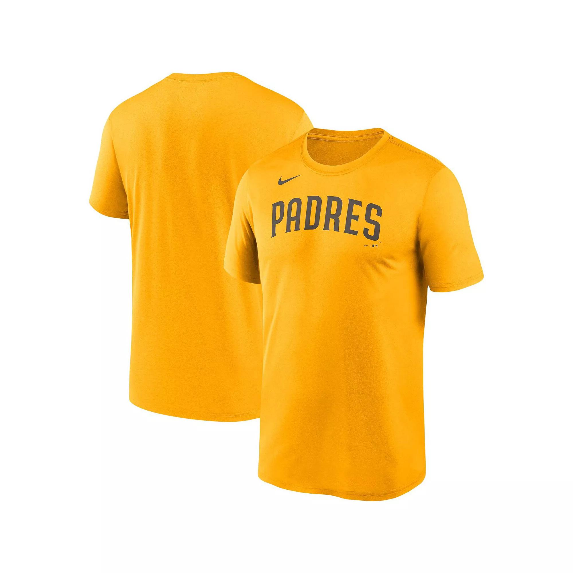 Men's Nike Gold San Diego Padres Wordmark Legend Performance Big & Tall T-Shirt,  Product Image