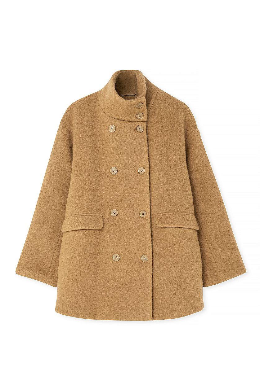 Fuzzy Wool Blend Coat Product Image