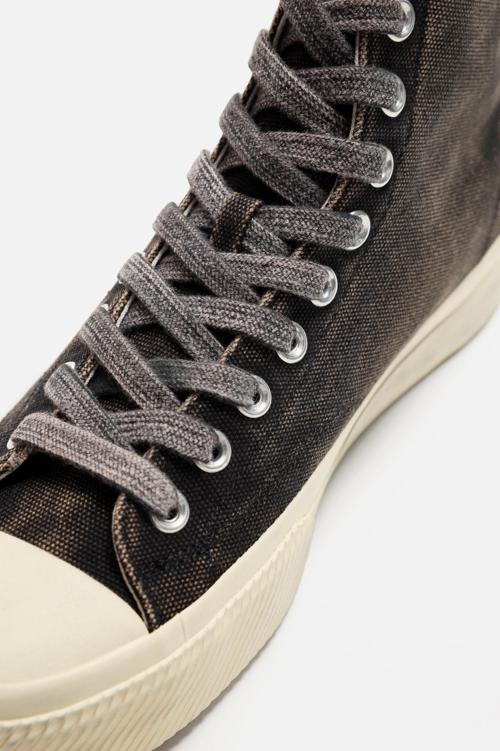 FABRIC HIGH-TOP SNEAKERS Product Image