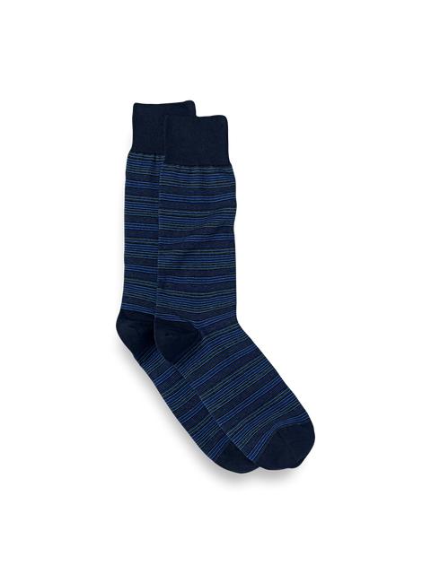 Stripe Cotton Blend Sock - Navy Multi Product Image