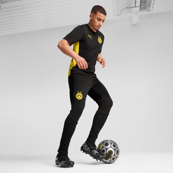 PUMA Borussia Dortmund Men's Training Pants in Black/Faster Yellow Product Image