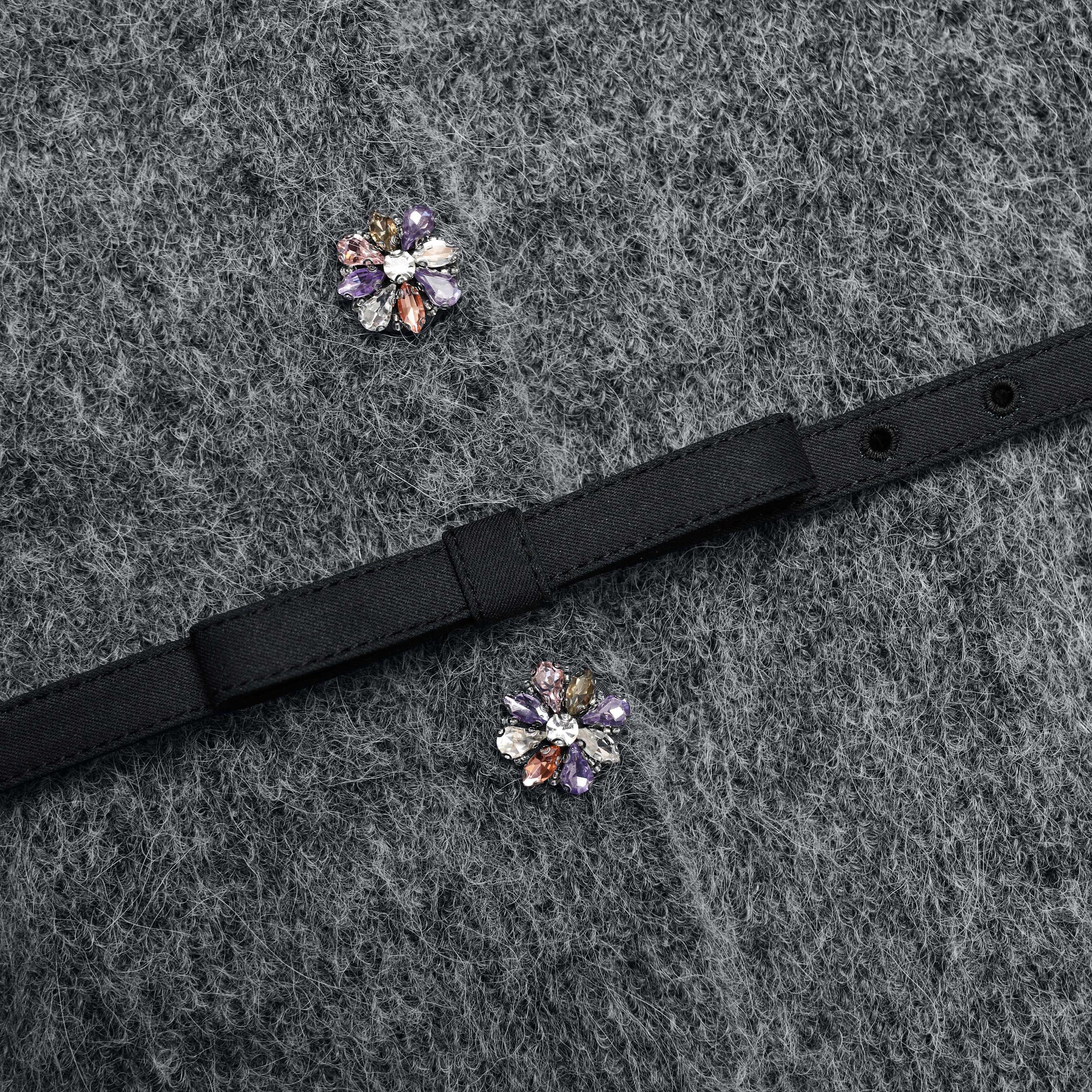 Charcoal Crystal Trim Cardigan Product Image