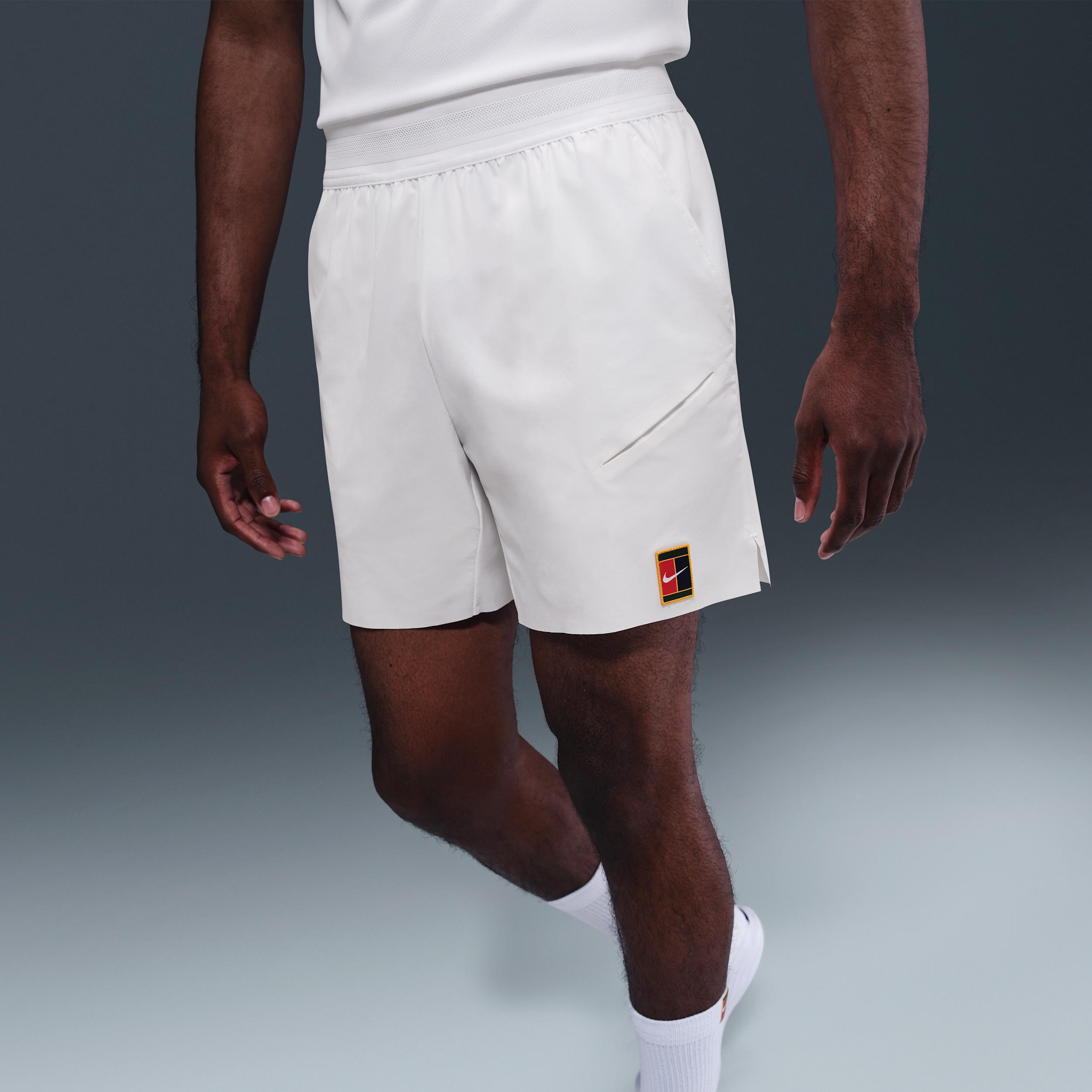 Nike Mens Court Slam Dri-FIT Tennis Shorts | FZ6947-100 Product Image