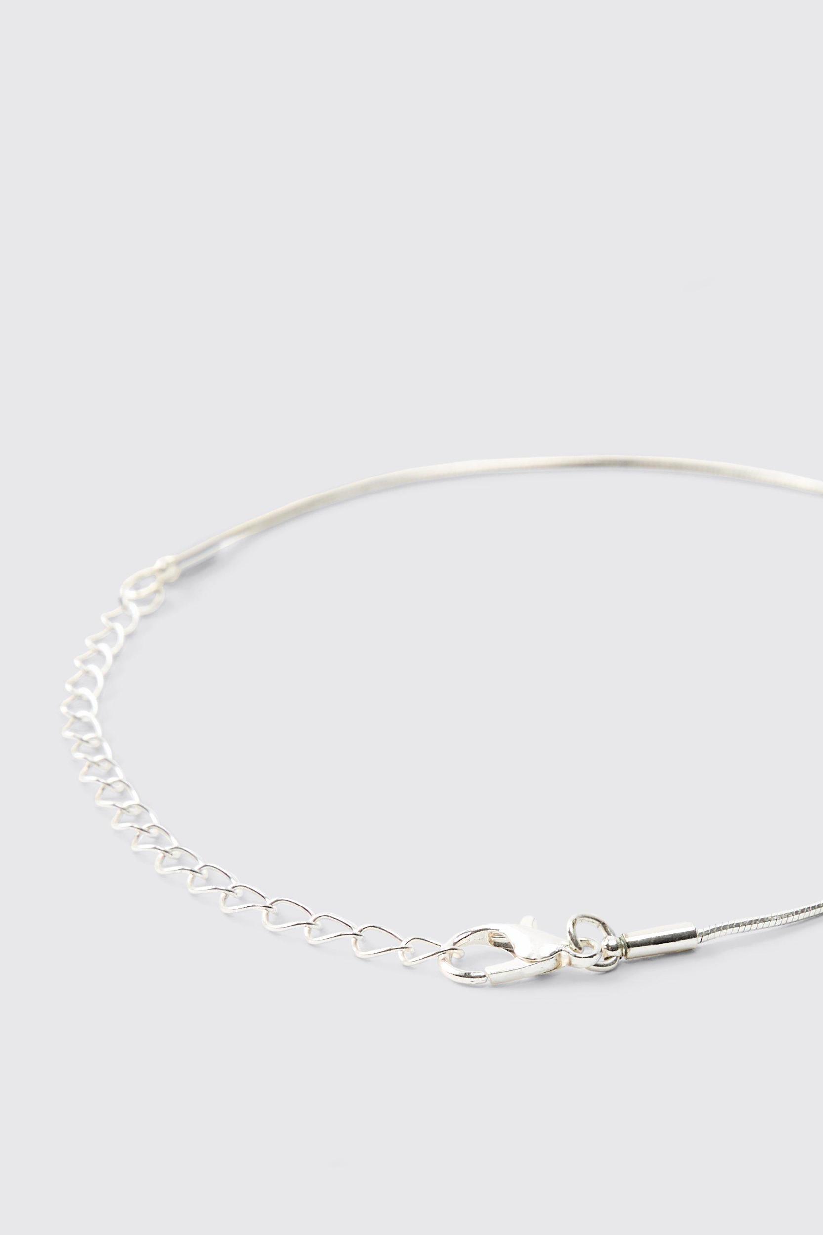 Silver Pendant Necklace | boohooMAN USA Product Image