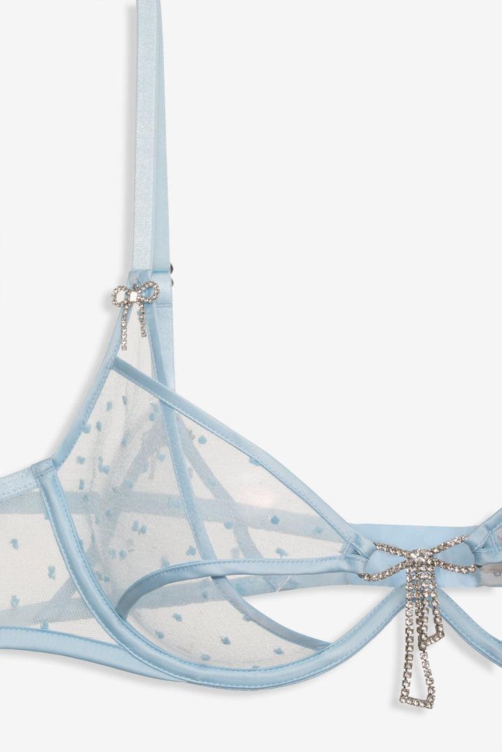 Izzy Underwire Bra — Blue Product Image